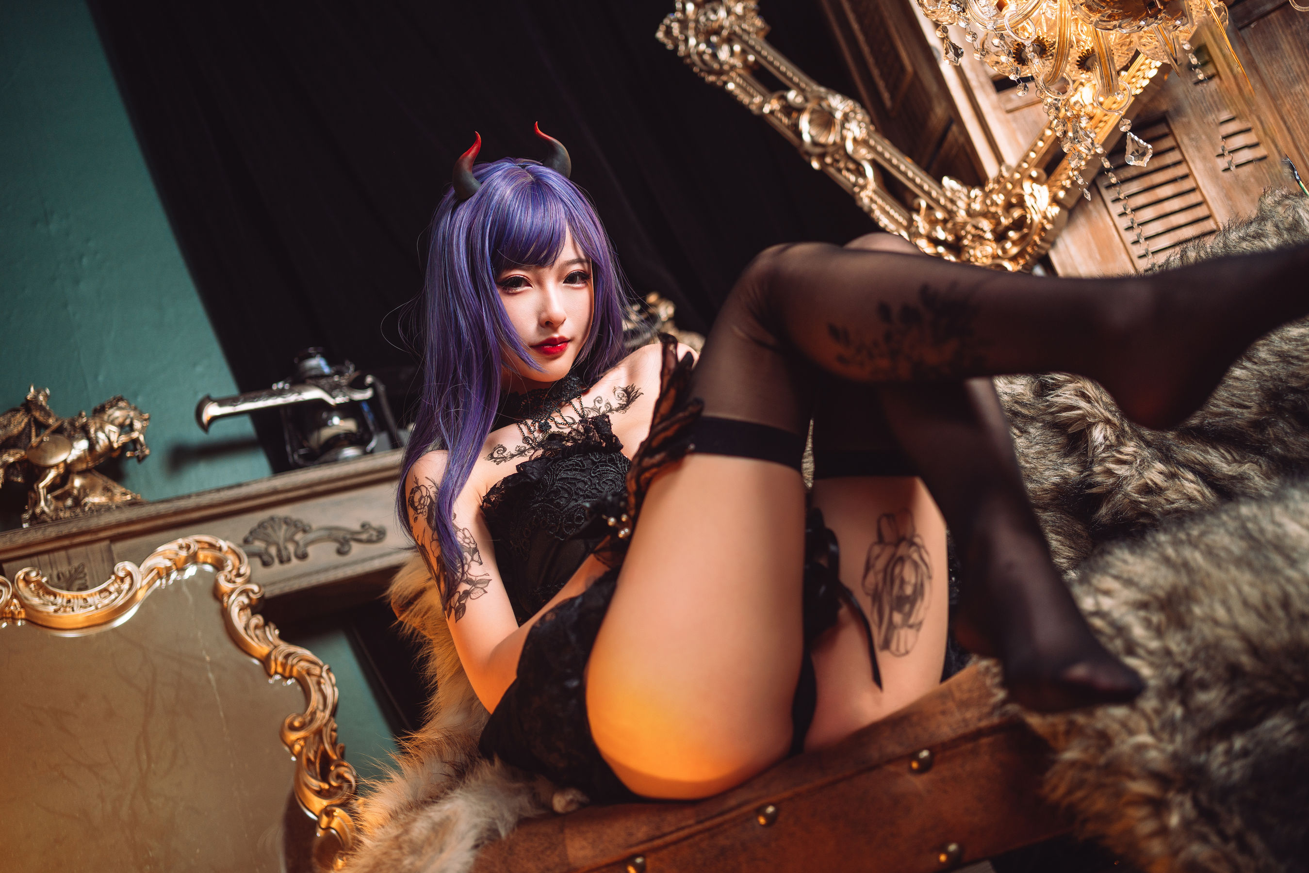 尤物清水由乃 – 暗黑纹身 [30P]