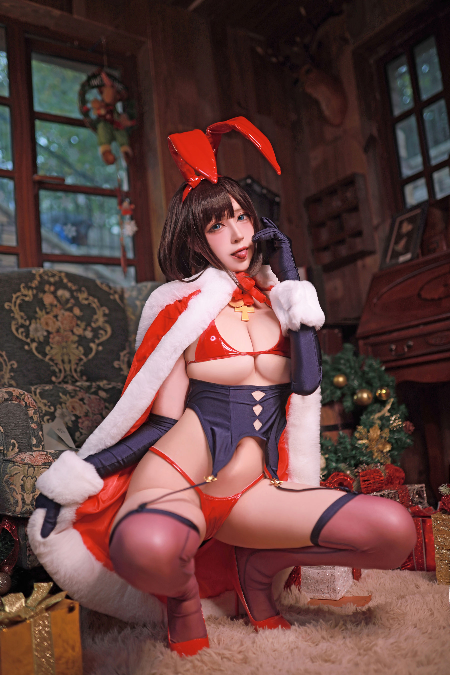 黑白御猫 – 魔太郎圣诞兔子 [35P]