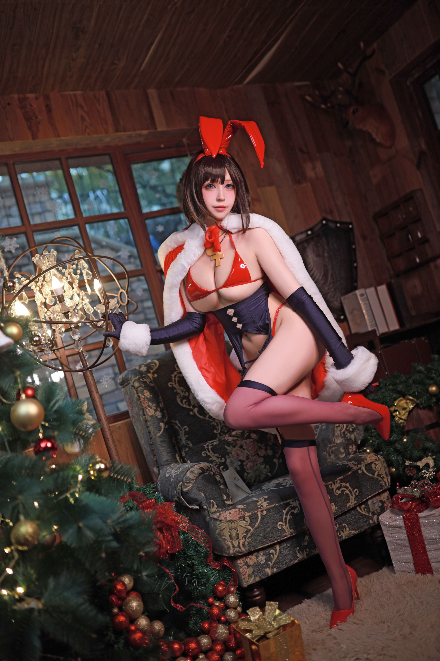 黑白御猫 – 魔太郎圣诞兔子 [35P]