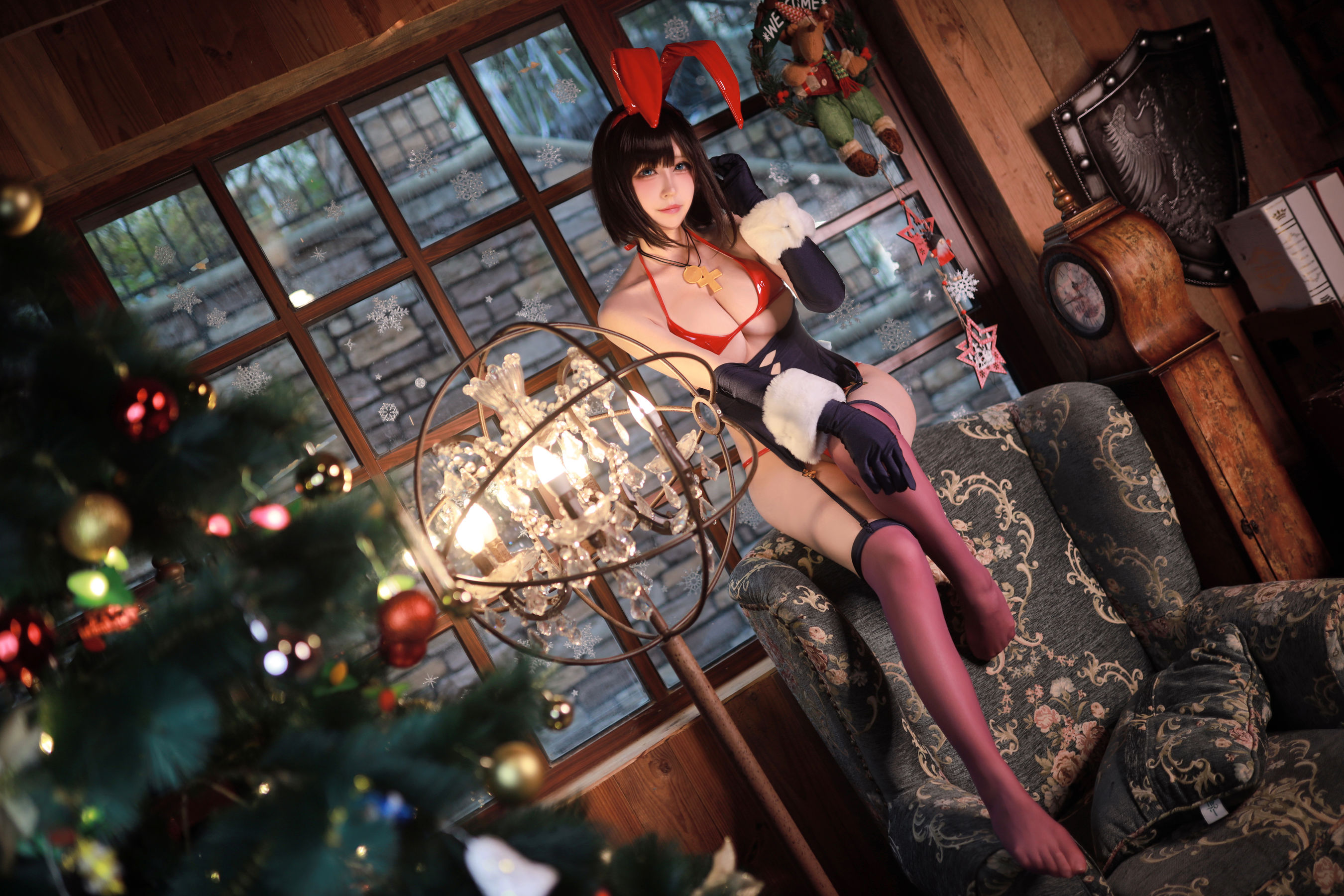 黑白御猫 – 魔太郎圣诞兔子 [35P]