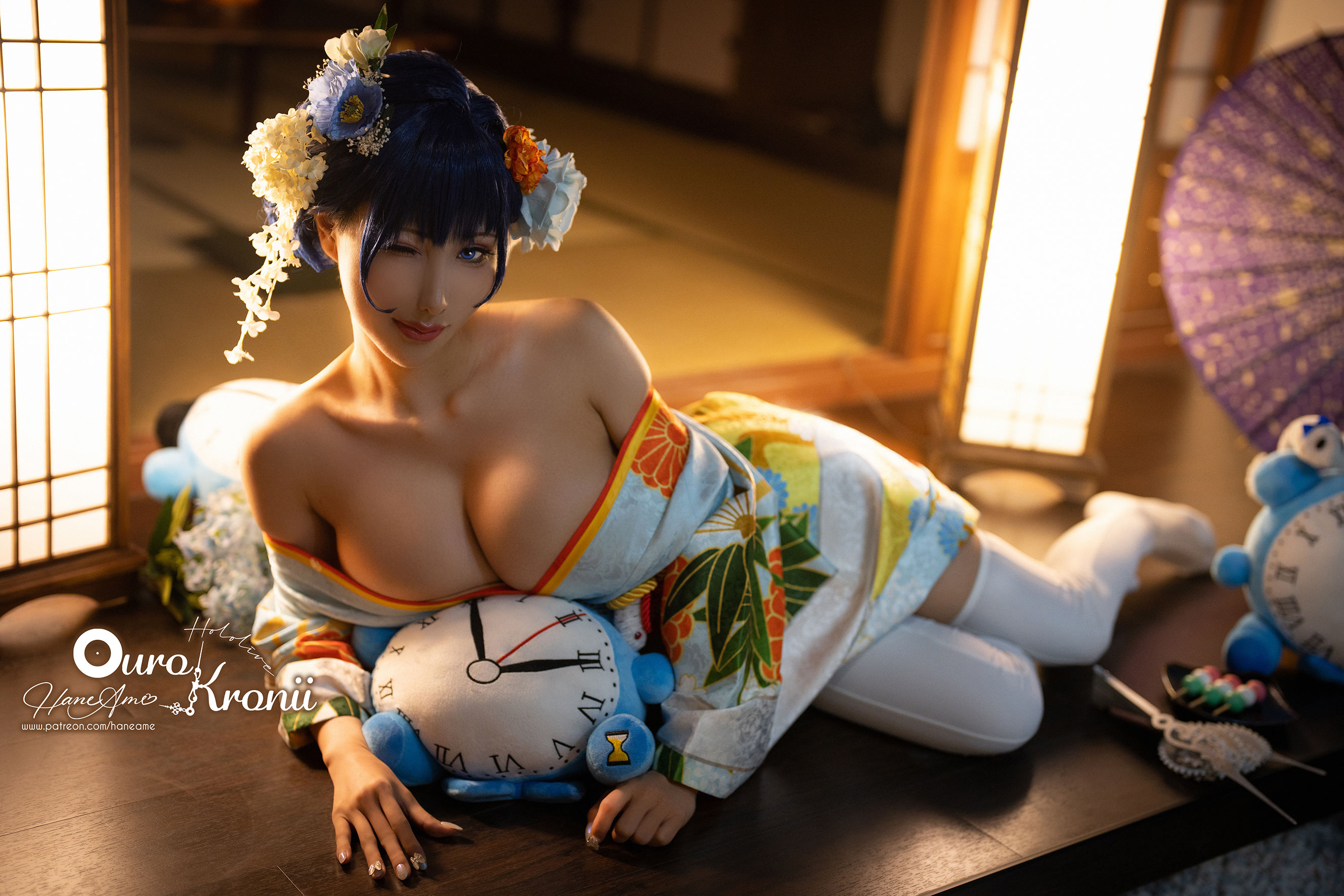 Hane Ame 雨波 – Hololive Kronii 時間 Kimono [26P]