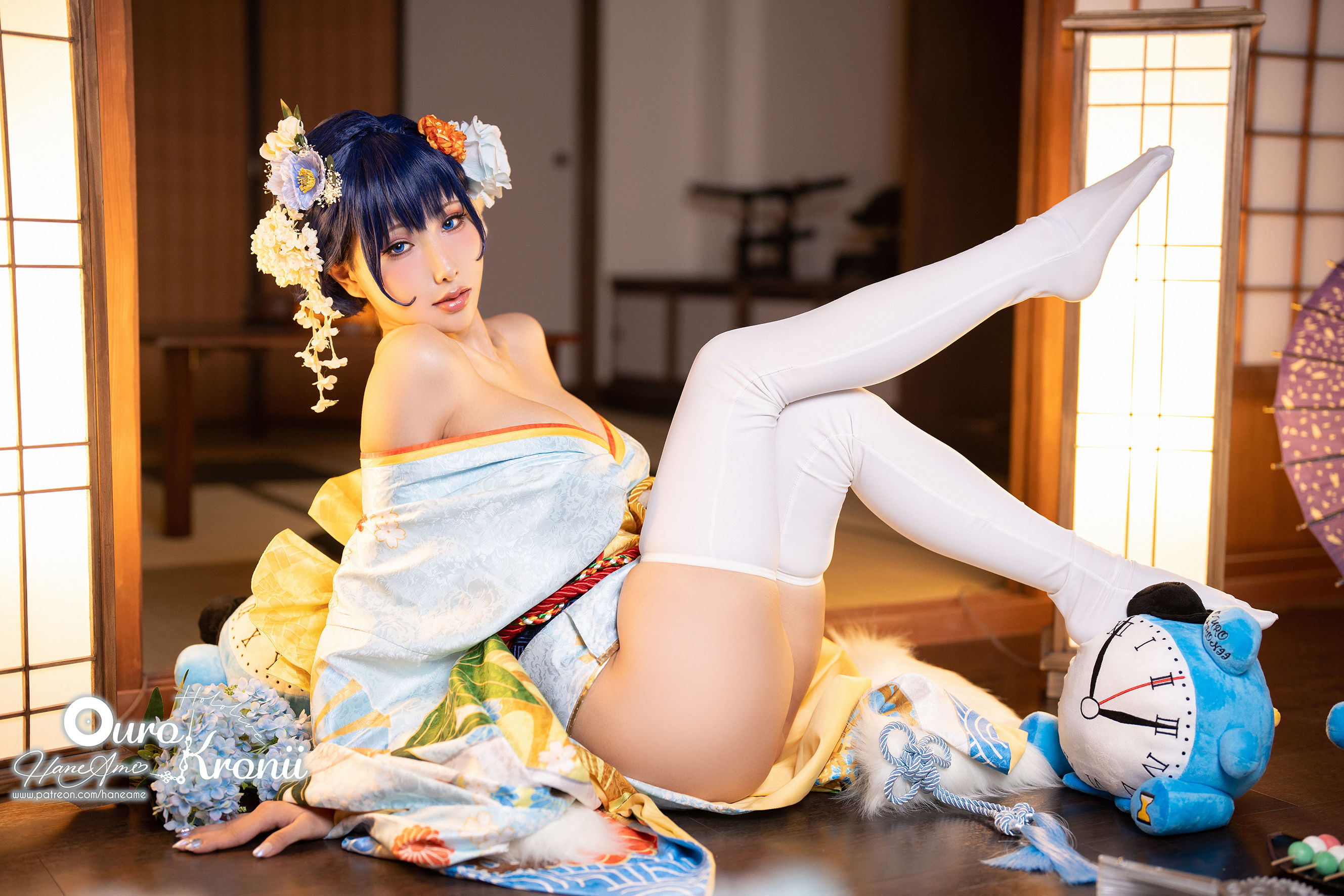 Hane Ame 雨波 – Hololive Kronii 時間 Kimono [26P]