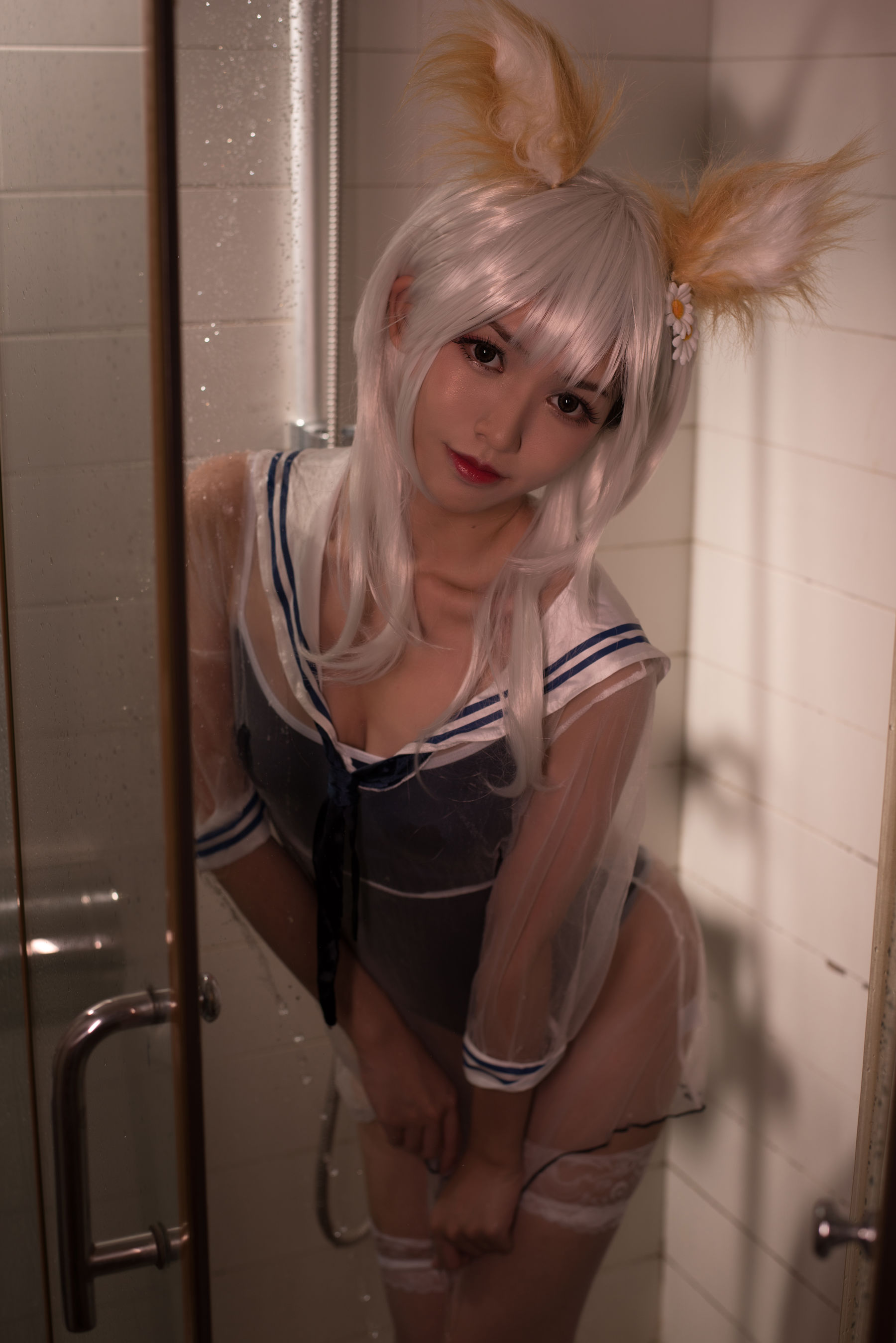 [萝莉COS] 鳗鱼霏儿 – 兽耳 湿身诱惑 [12P]