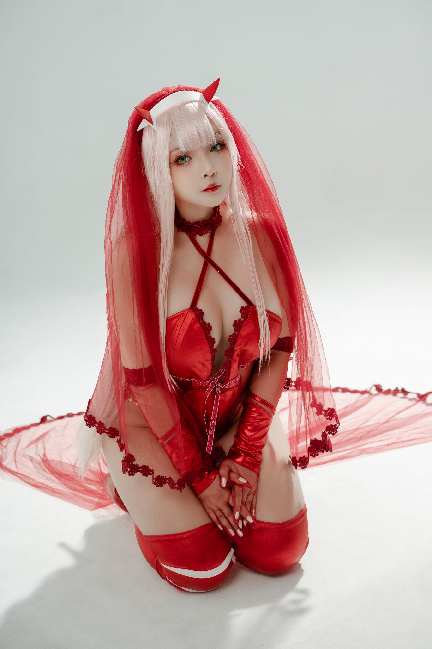 Sayo Momo – Zero Two Wedding Dress [21P]