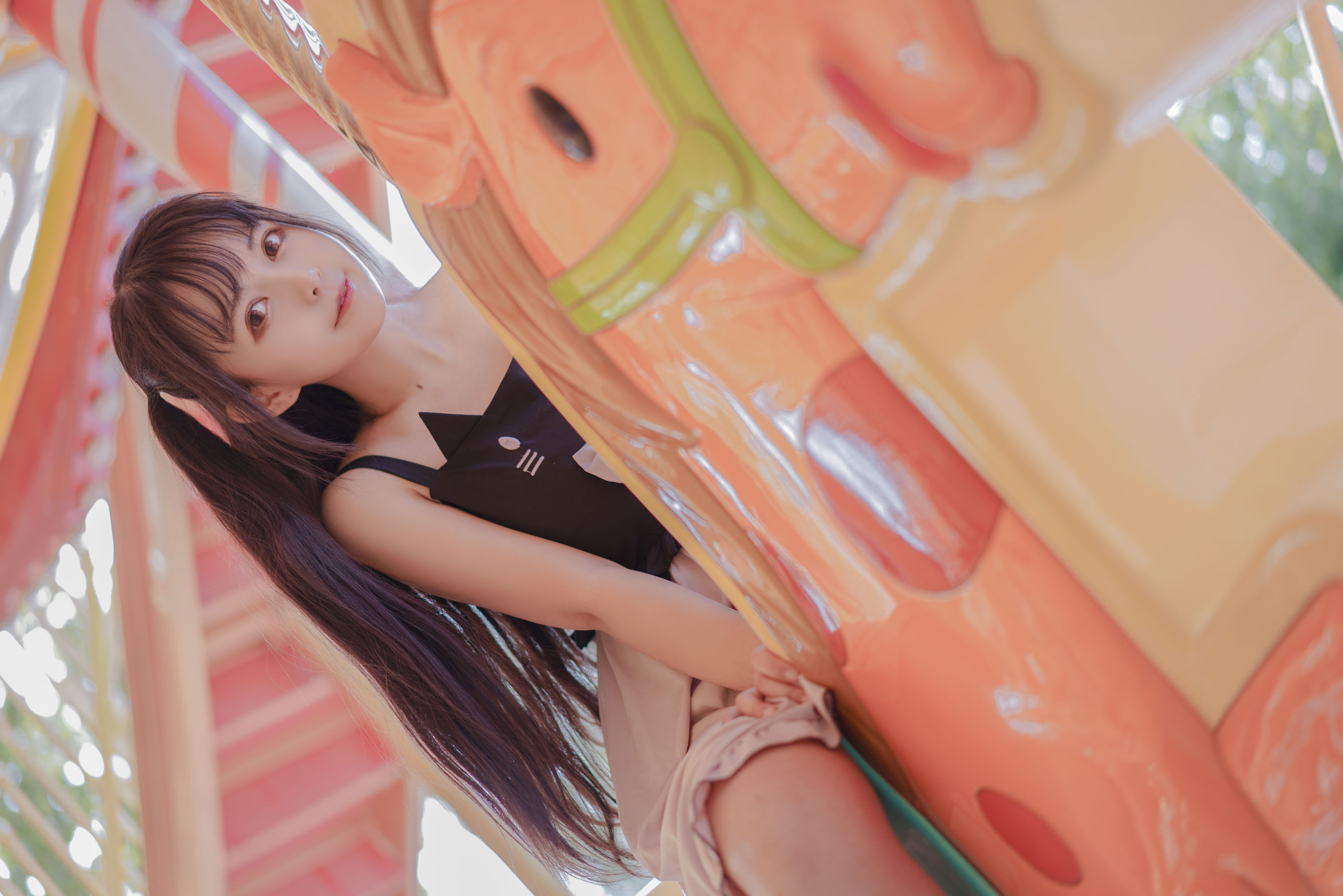 [Cosplay写真] 大眼萌妹黑猫猫OvO – pink [21P]