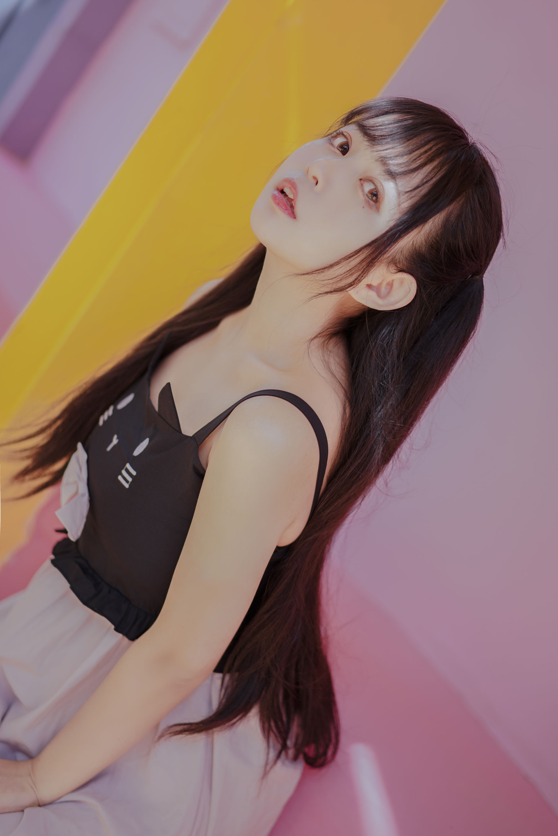 [Cosplay写真] 大眼萌妹黑猫猫OvO – pink [21P]