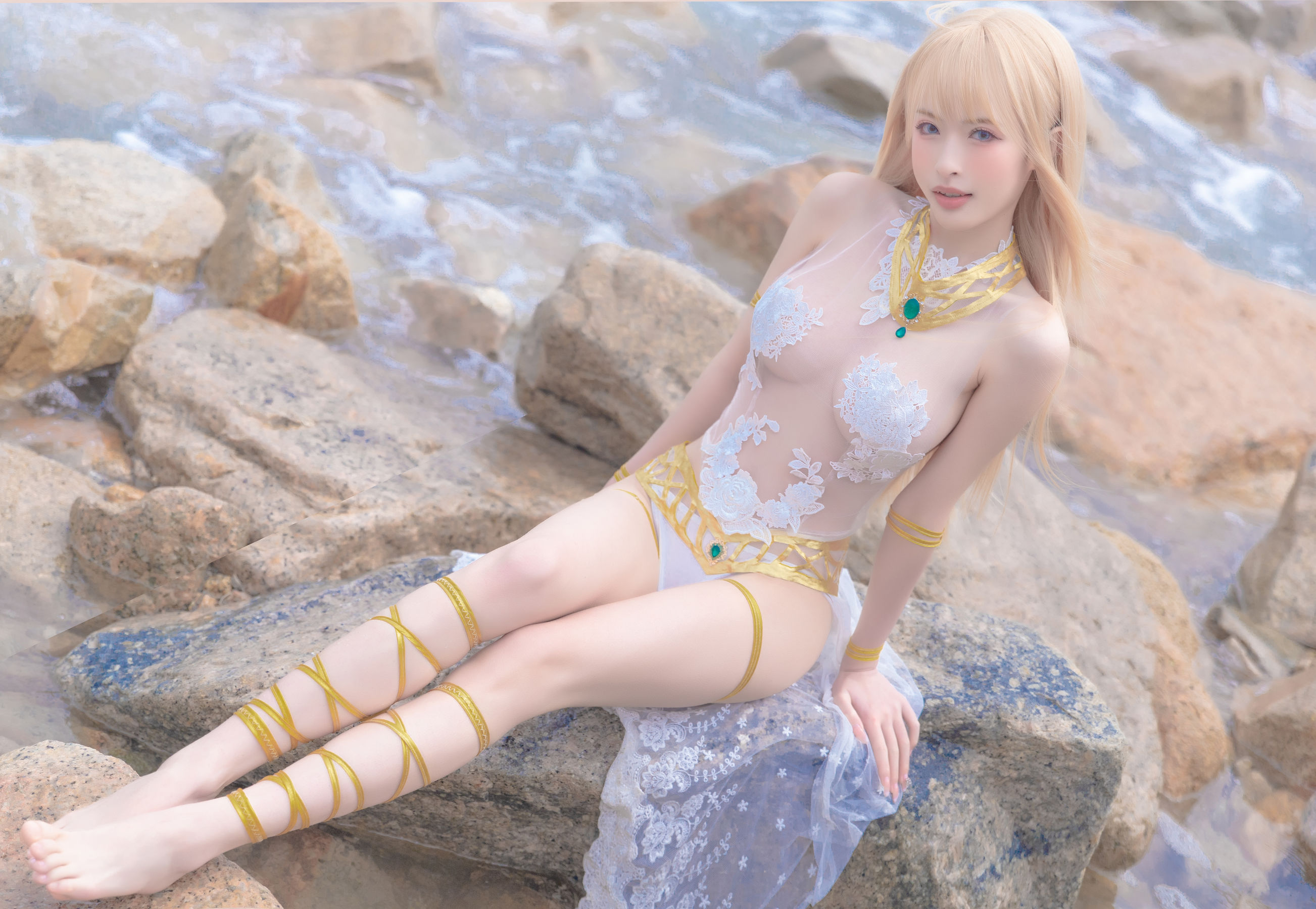 尤物清水由乃 – 玛丽萝丝白色泳衣 [33P]