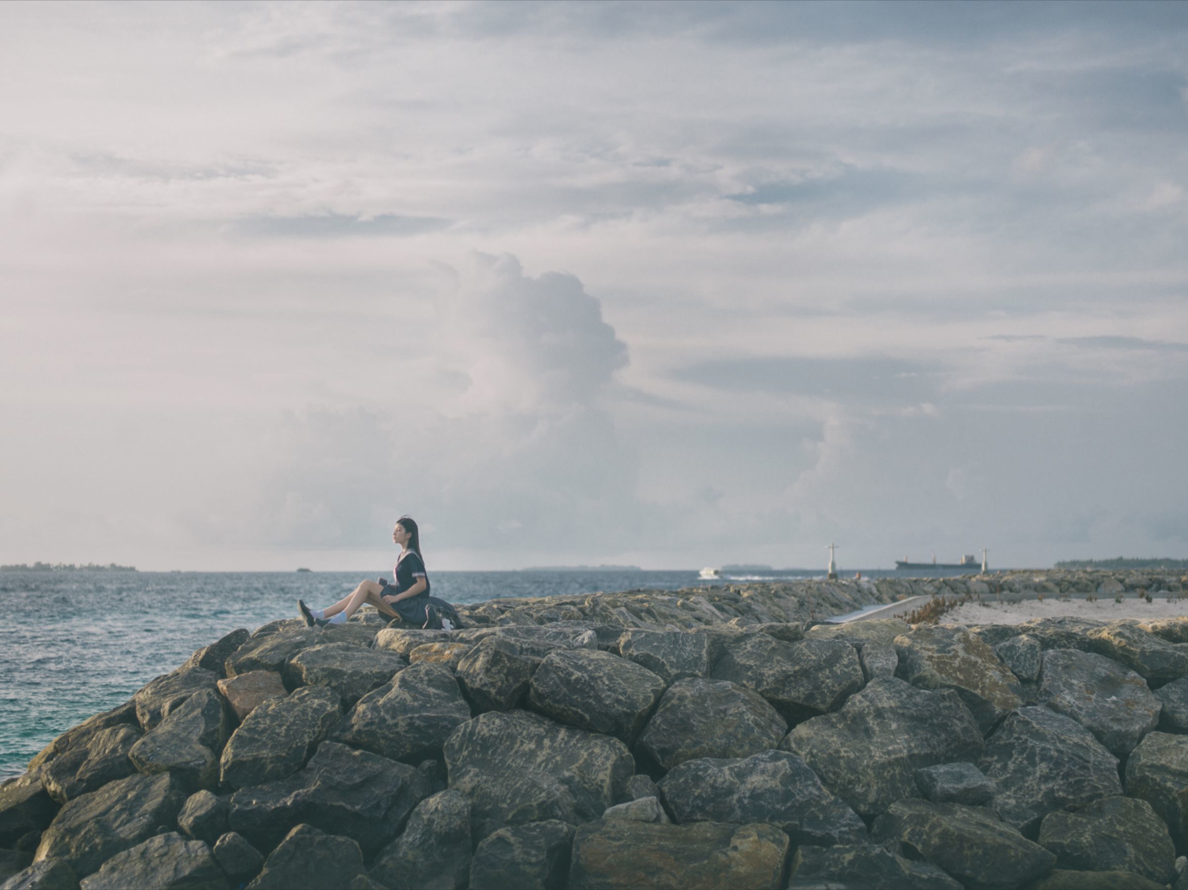 动漫博主南桃Momoko – 蓝jk [12P]