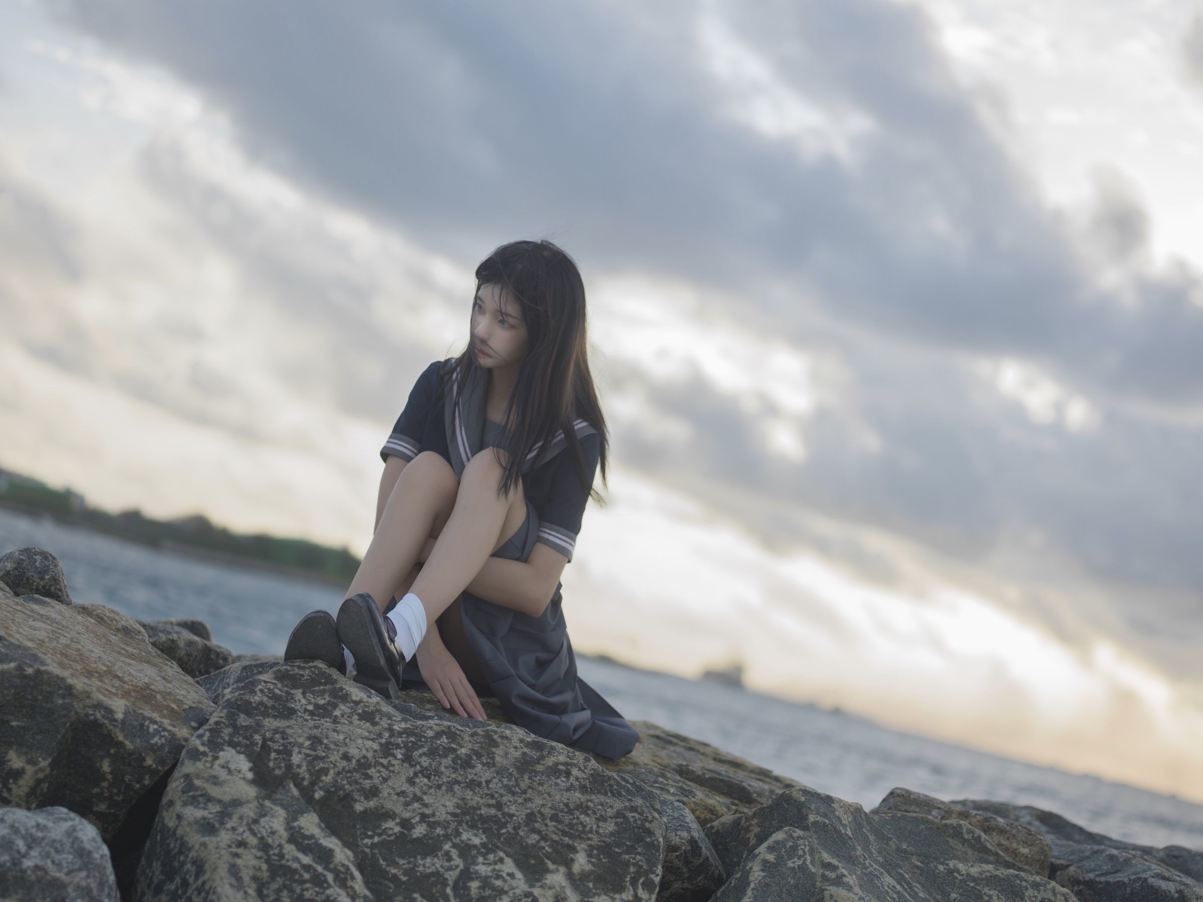 动漫博主南桃Momoko – 蓝jk [12P]