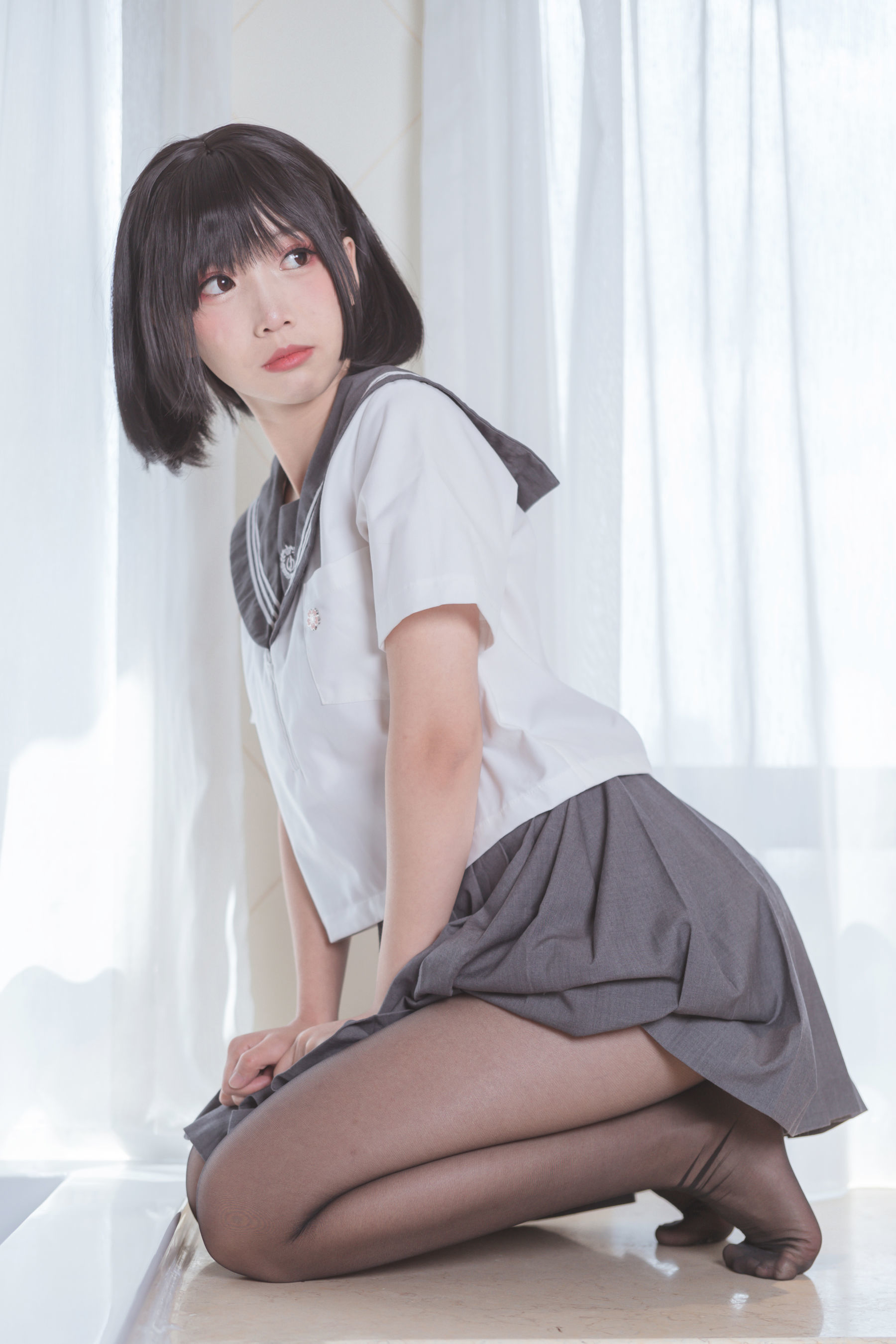 [萝莉COS] 面饼仙儿 – 脑内少女 黑丝JK [25P]