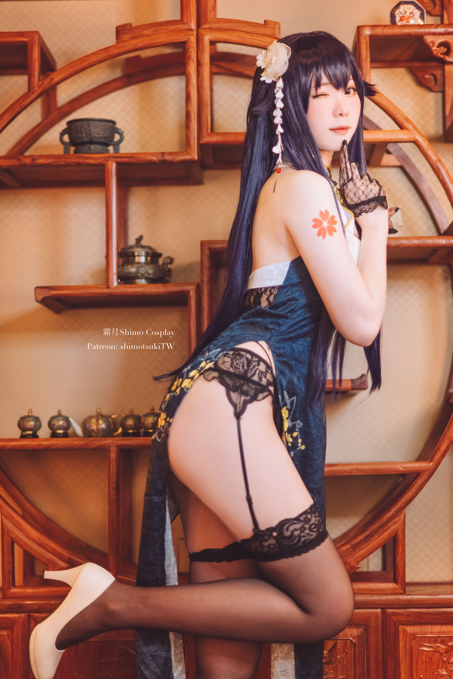 微博妹纸霜月shimo – 碧蓝航线 吾妻旗袍 [12P]