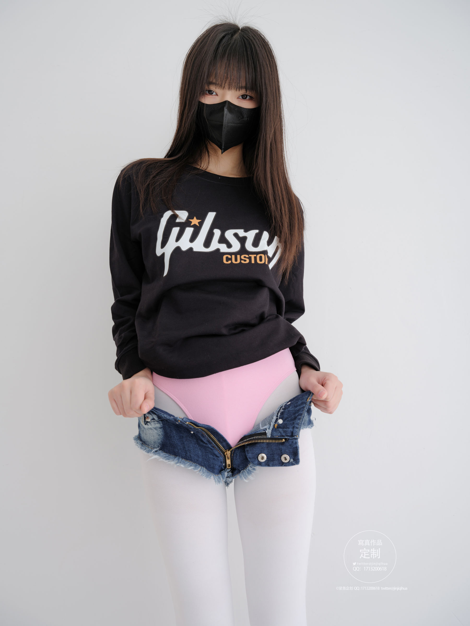 [紧急企划] EX-001 见希w 白丝牛仔短裤 [79P]