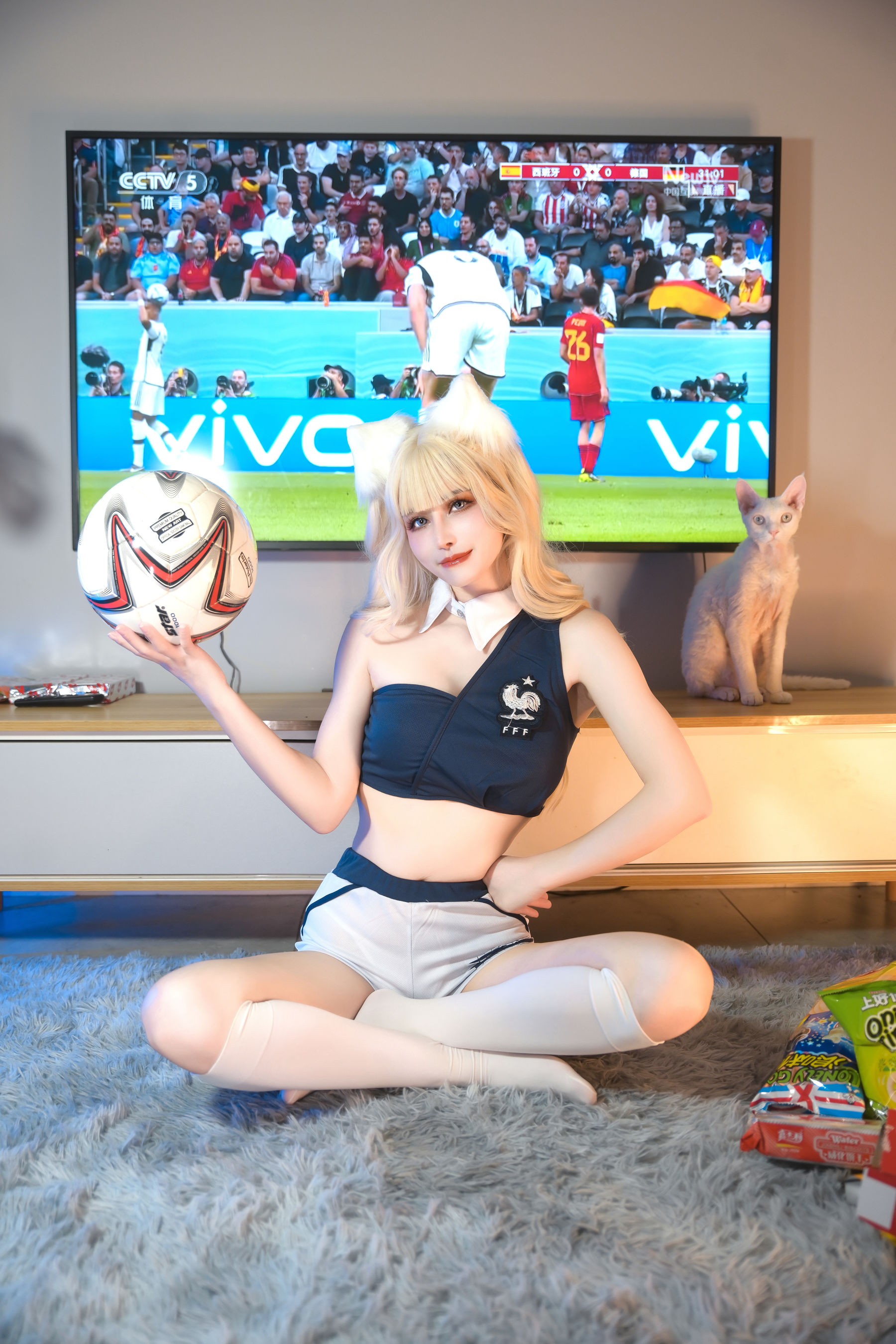 鹿八岁 – 足球少女 [101P]