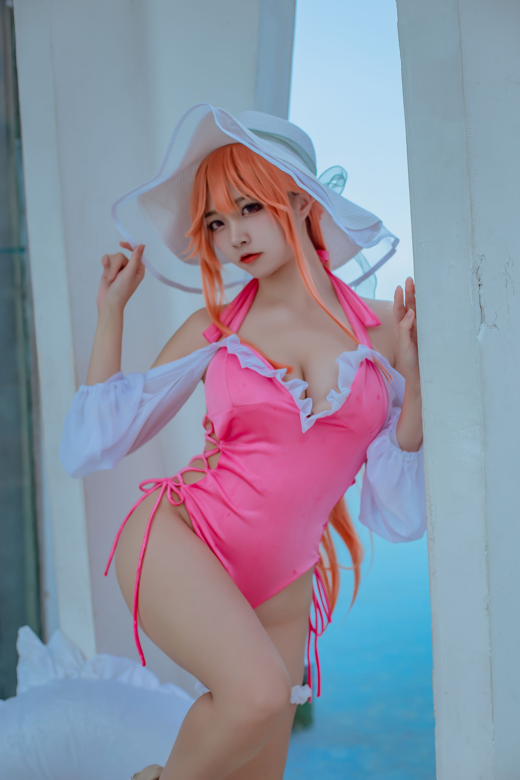 人气Coser二佐Nisa – 碧蓝 黎塞留泳装 [9P]