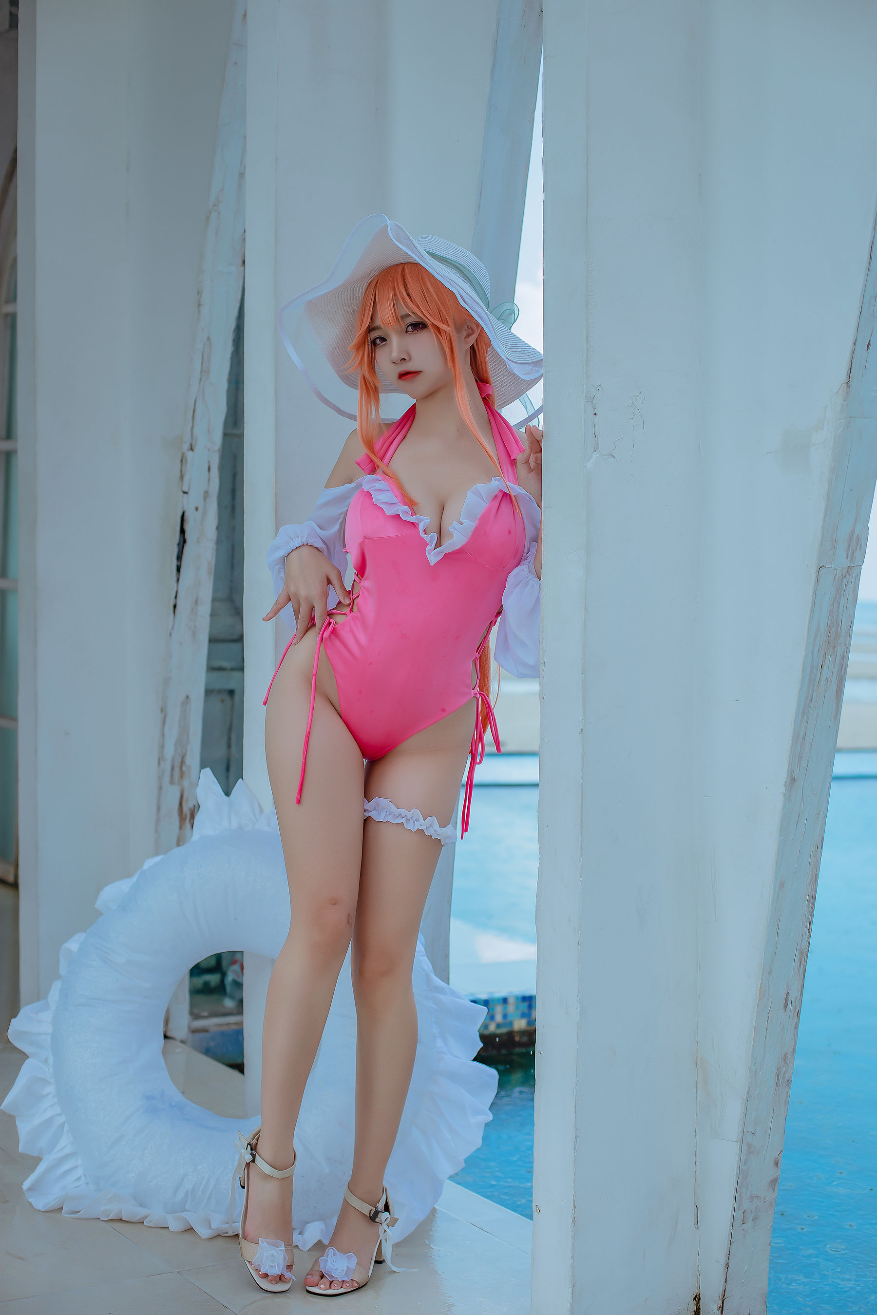 人气Coser二佐Nisa – 碧蓝 黎塞留泳装 [9P]