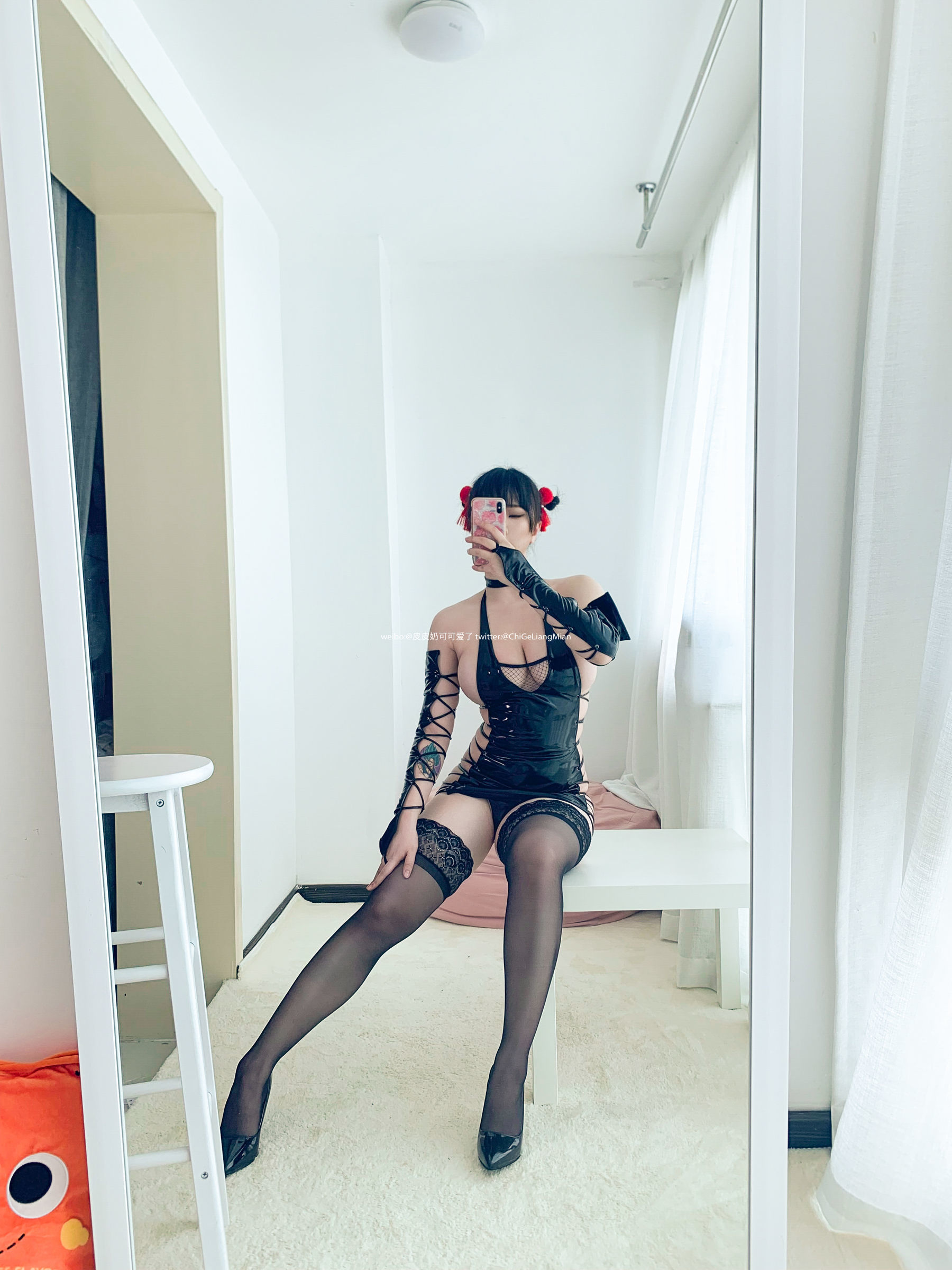 皮皮奶可可爱了啦 忍者皮衣 [44P]