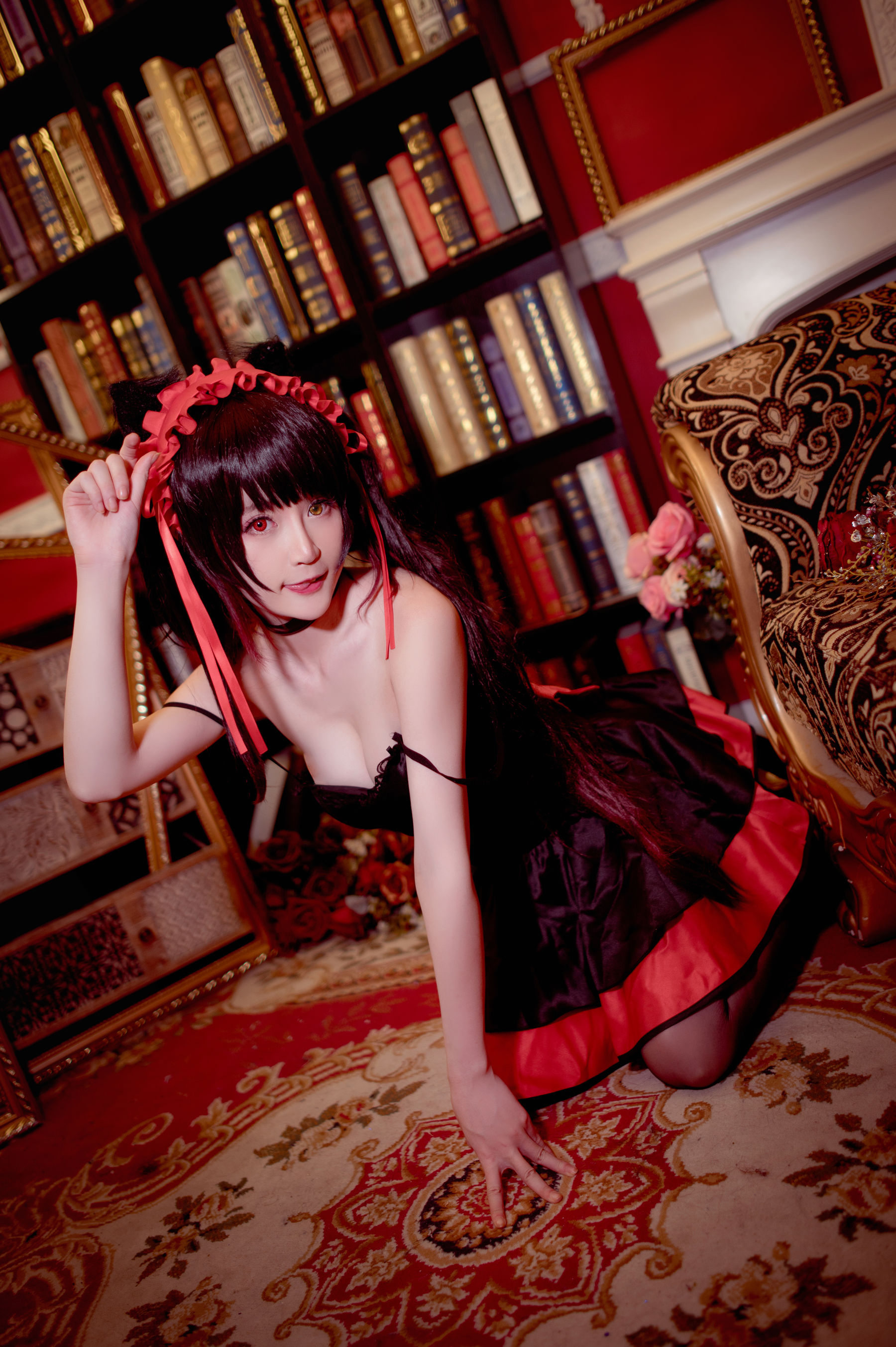 [Cosplay写真] 萌宠博主yui金鱼 – 时崎狂三 黑裙 [11P]