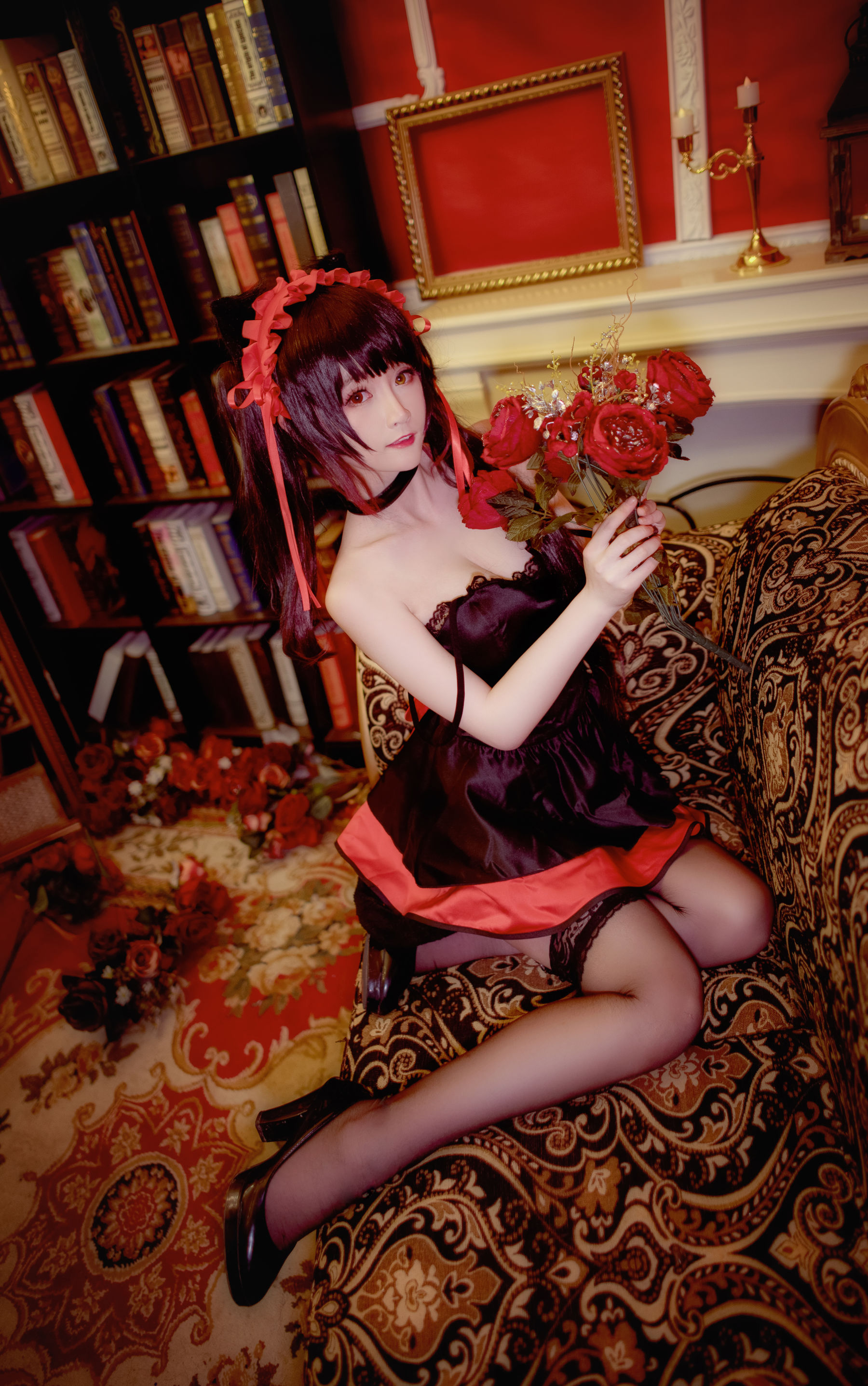 [Cosplay写真] 萌宠博主yui金鱼 – 时崎狂三 黑裙 [11P]