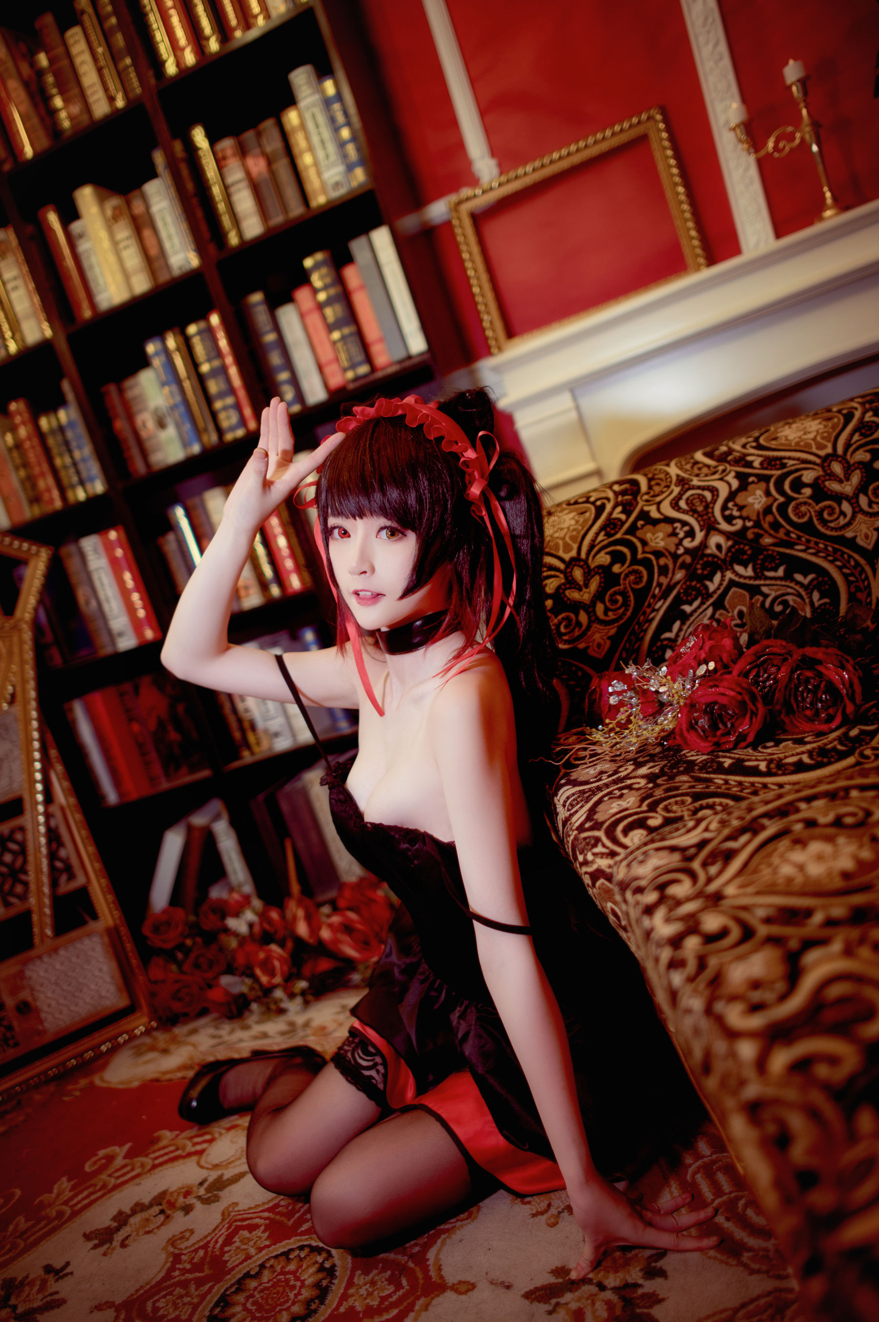 [Cosplay写真] 萌宠博主yui金鱼 – 时崎狂三 黑裙 [11P]