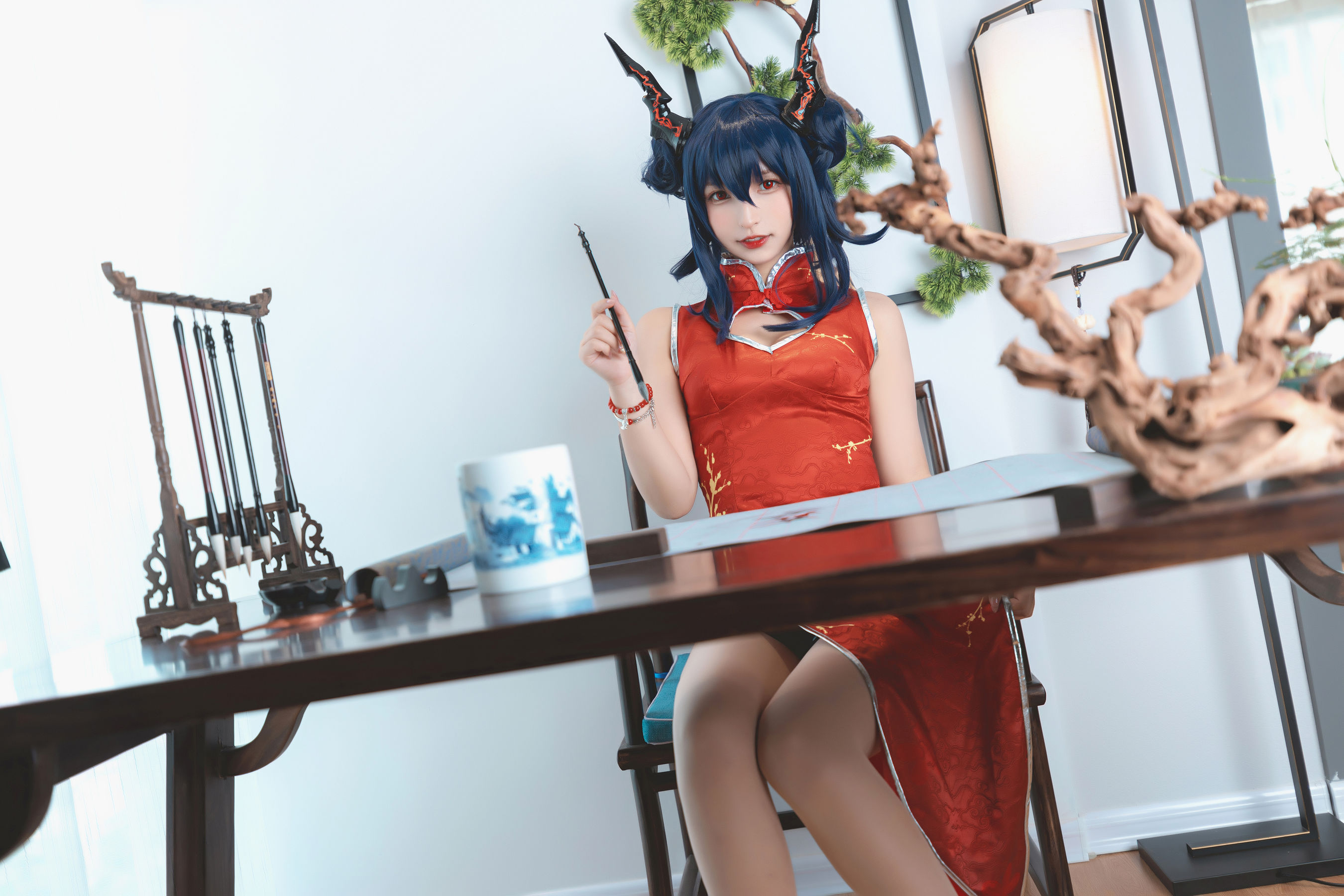 [Cosplay写真] 萝莉神楽坂真冬 – 旗袍魔女 [75P]