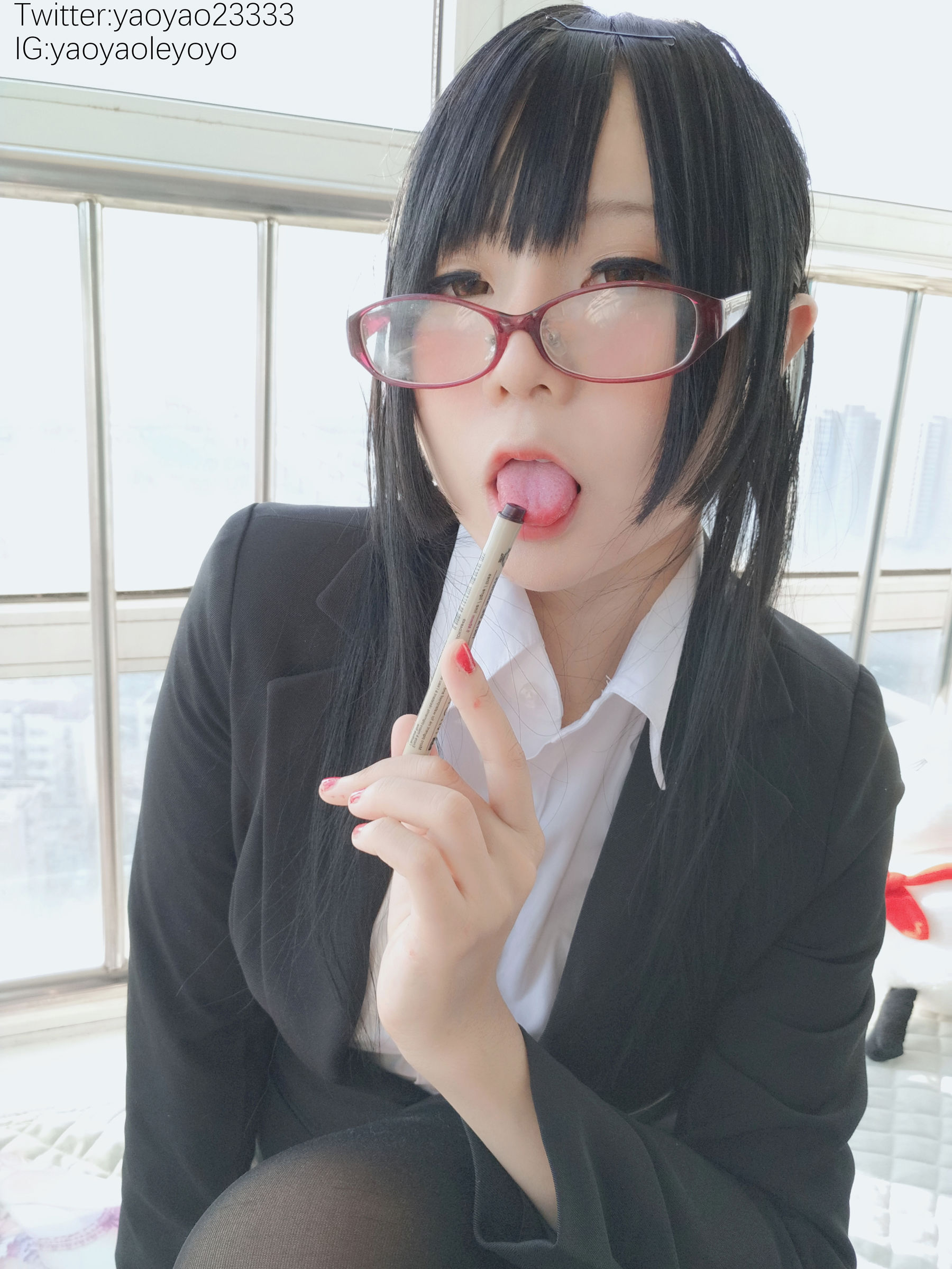 萌妹子Coser摇摇乐yoyo – 补习老师 [104P]