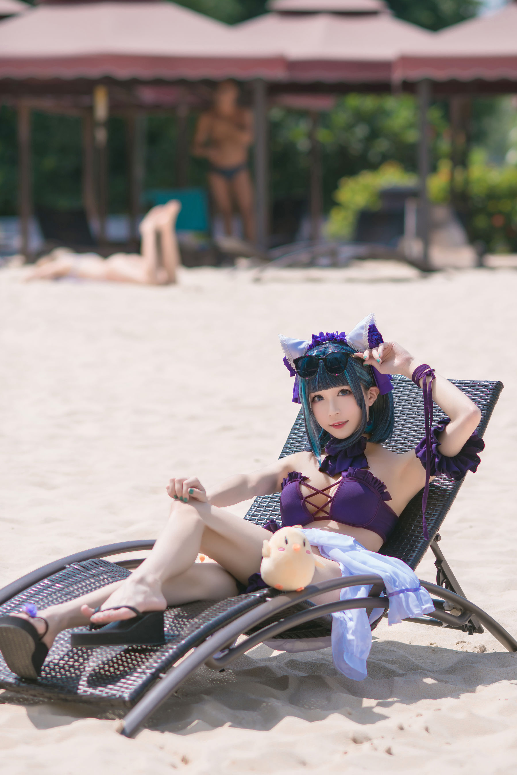 Tomoyo酱 – 碧蓝 柴郡泳装 [18P]