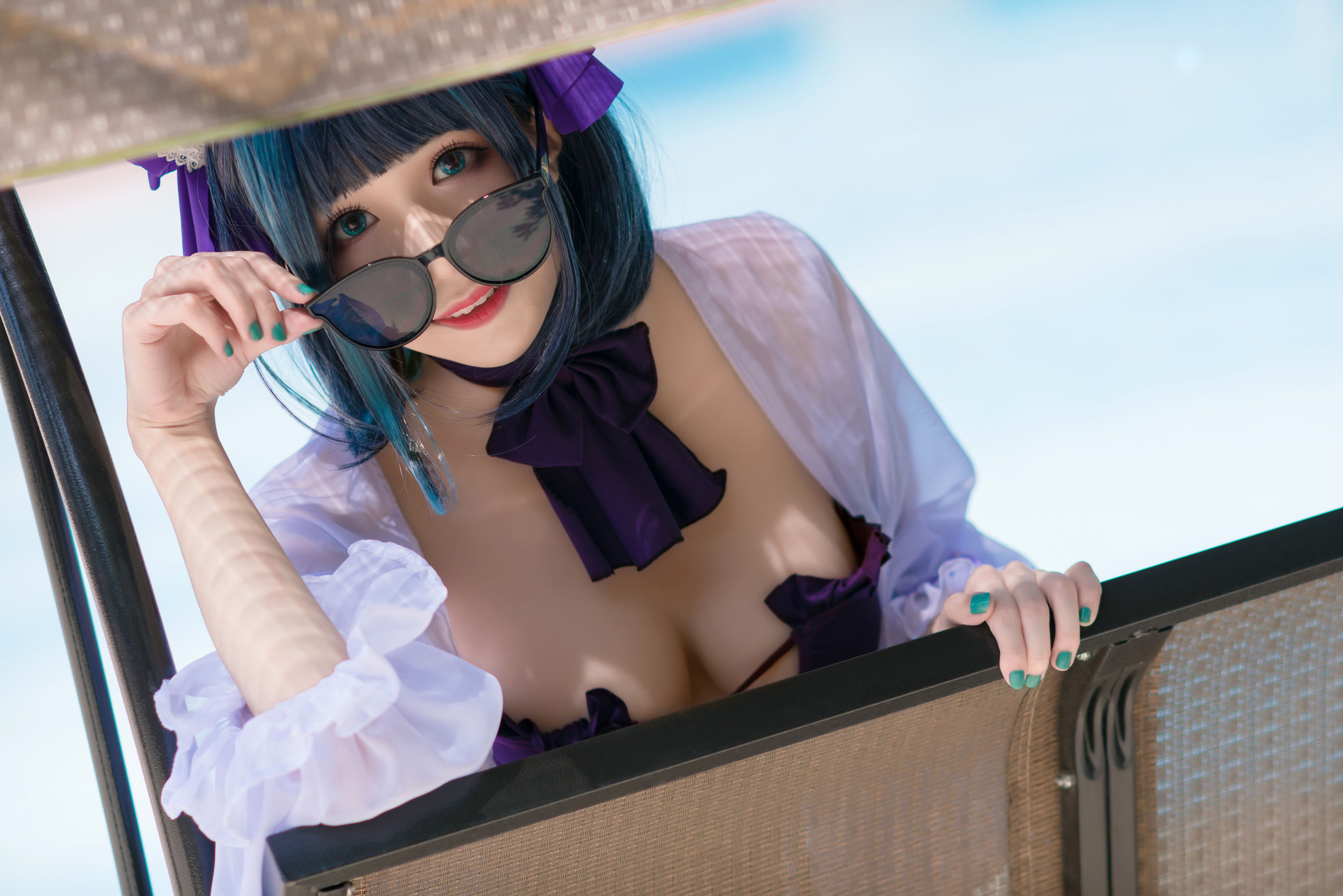 Tomoyo酱 – 碧蓝 柴郡泳装 [18P]