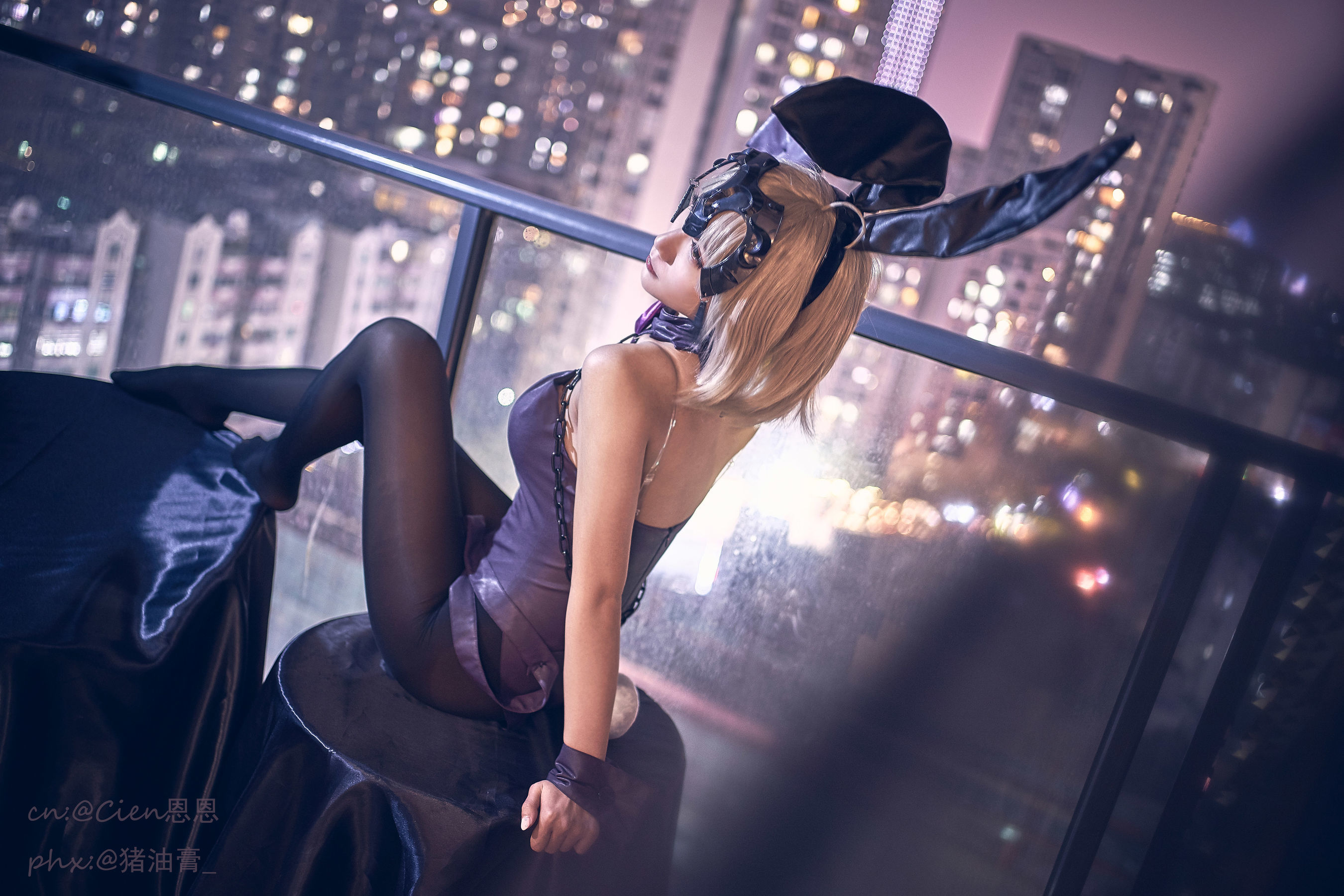 微博COS妹子Cien恩恩 黑贞兔女郎 [17P]
