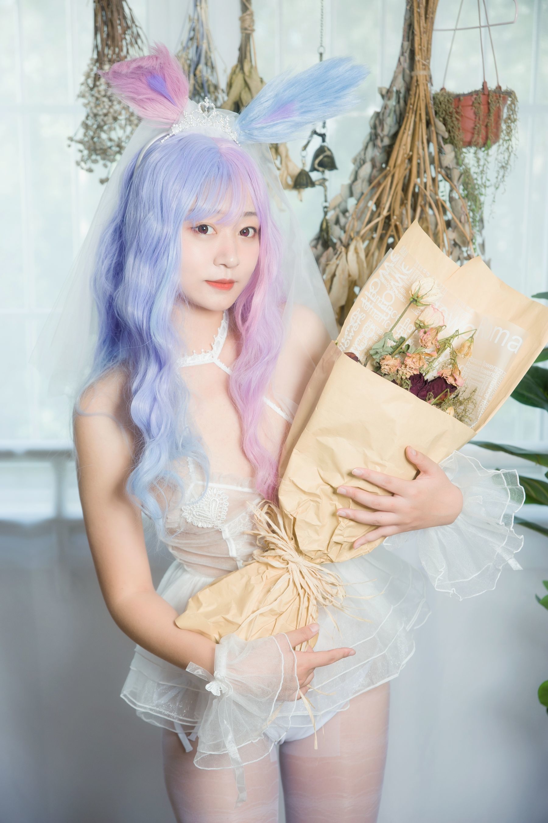 动漫博主大碗排面 婚纱兔白丝婚纱 [23P]