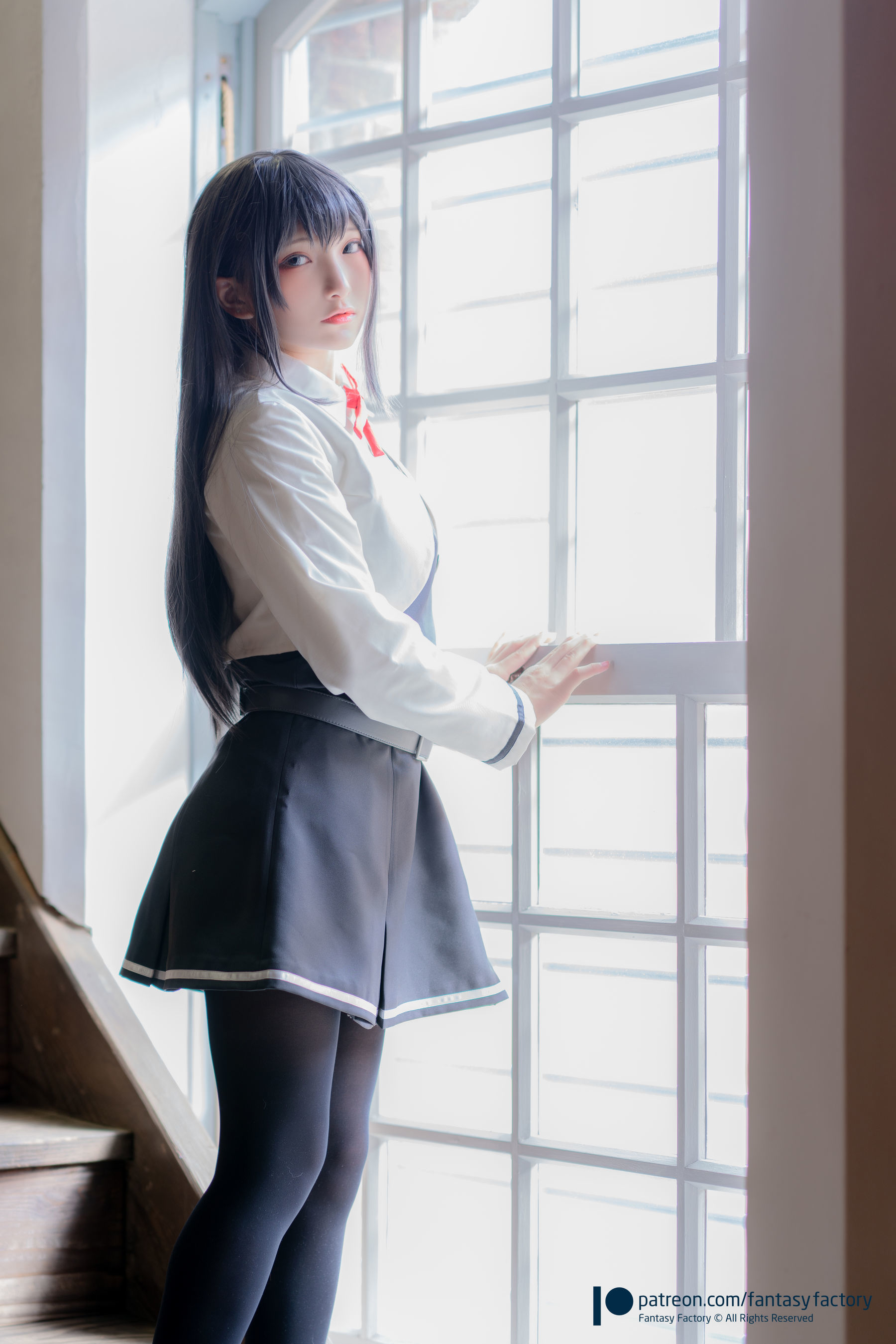 小丁Cosplay 2020.01 [Fantasy Factory] 黑丝 和服 JK [89P]