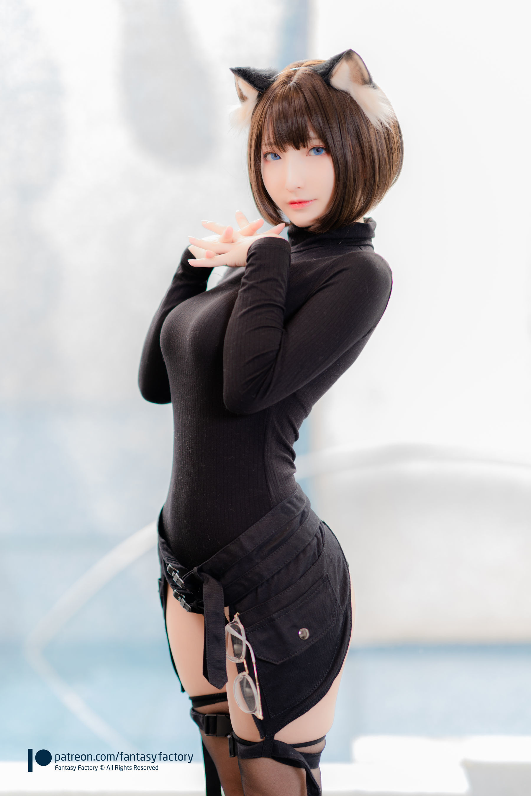 小丁Cosplay 2020.01 [Fantasy Factory] 黑丝 和服 JK [89P]