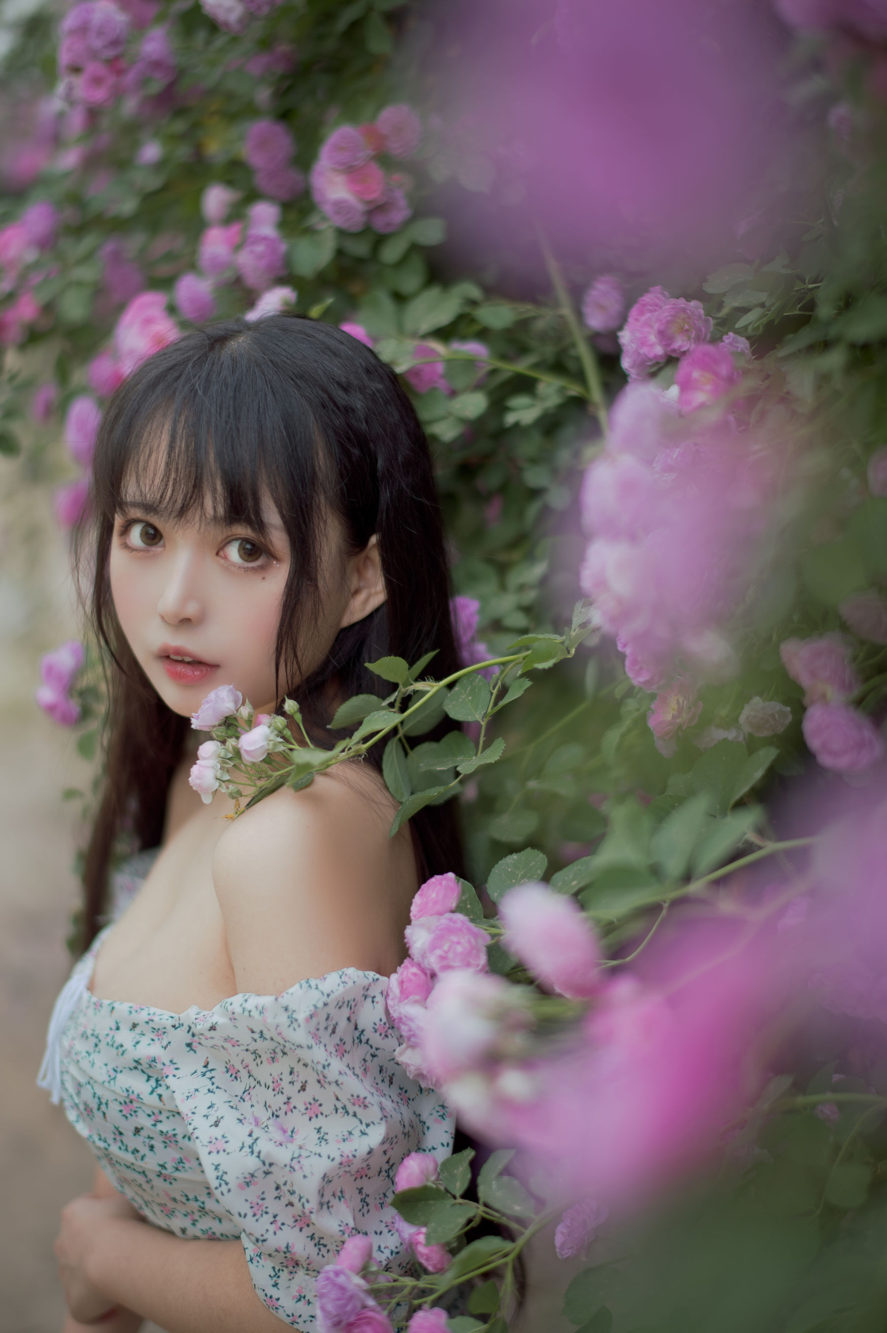 大眼萌妹黑猫猫OvO – 蔷薇2 [27P]