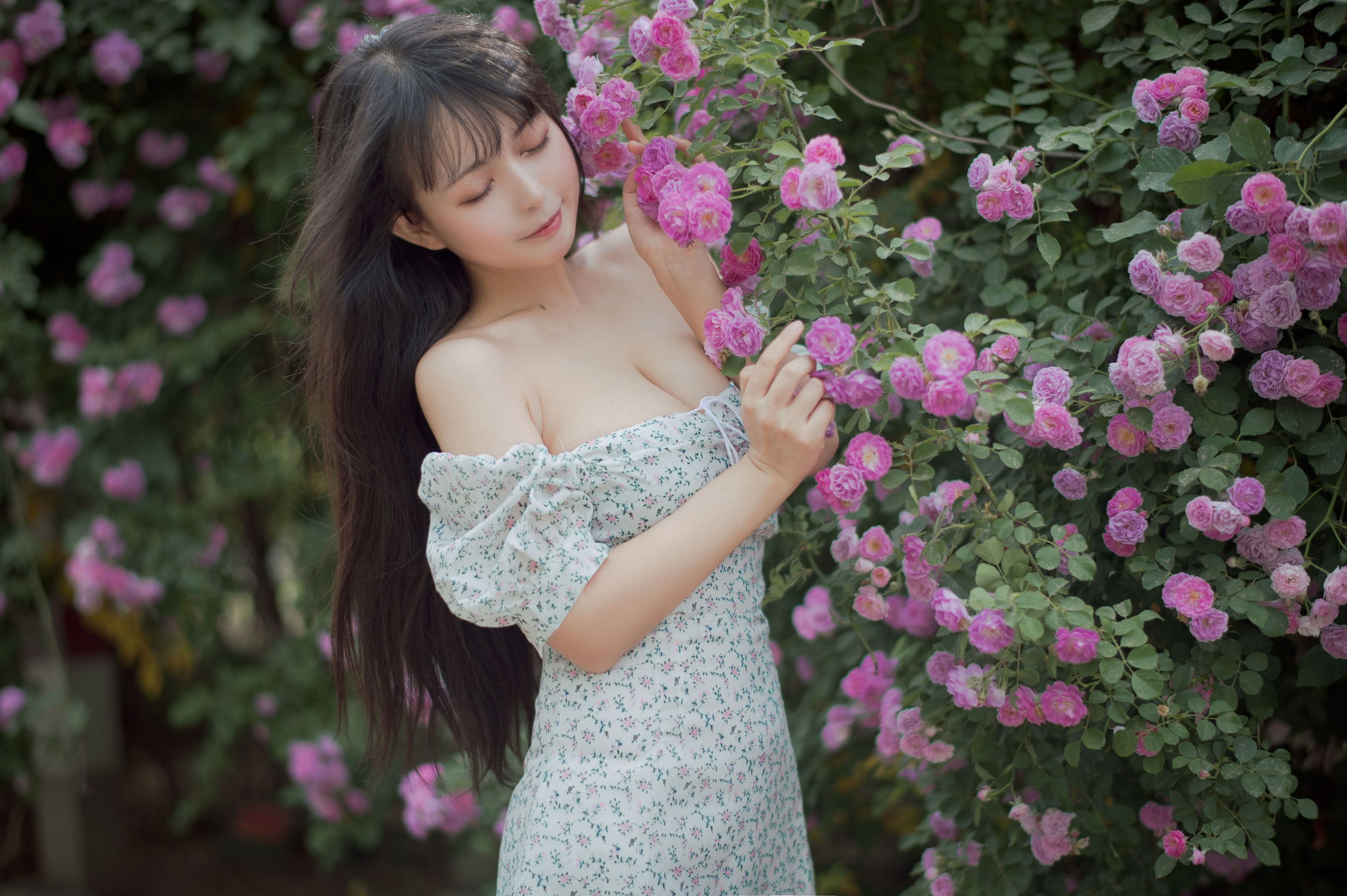 大眼萌妹黑猫猫OvO – 蔷薇2 [27P]