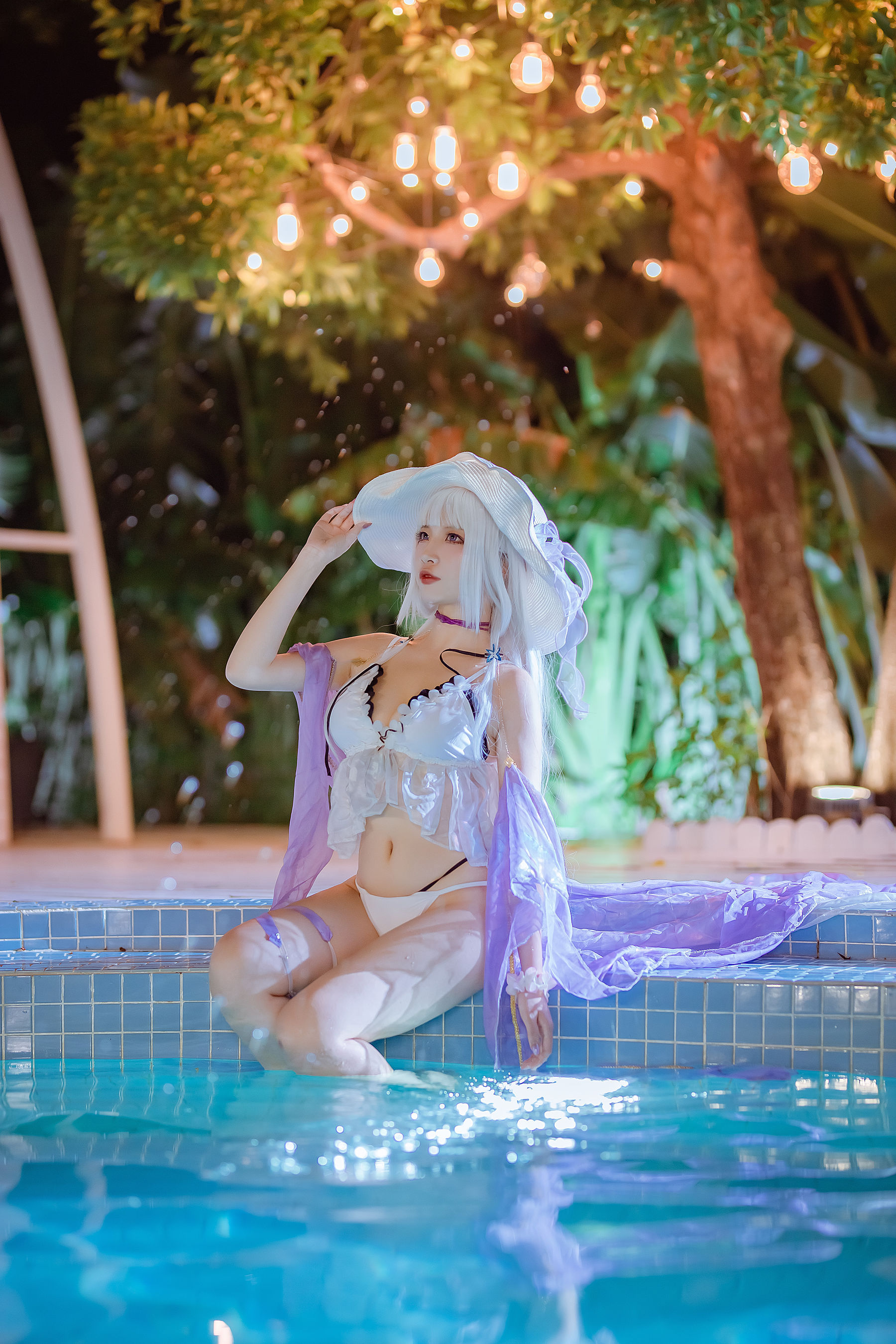 人气Coser二佐Nisa – 碧蓝光辉泳装 [39P]