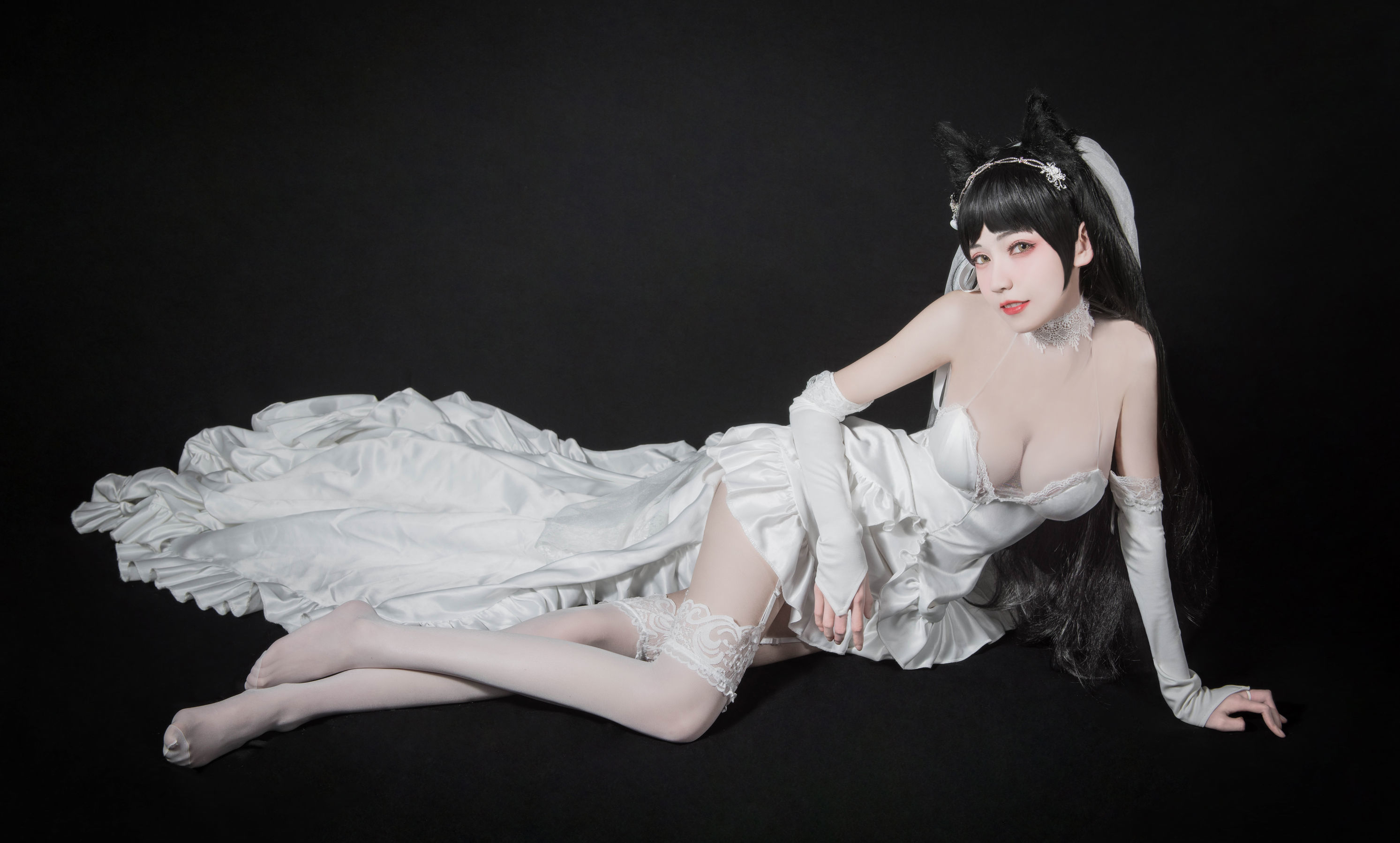 [萝莉COS] 小妖精你的负卿 – 爱宕花嫁 [9P]