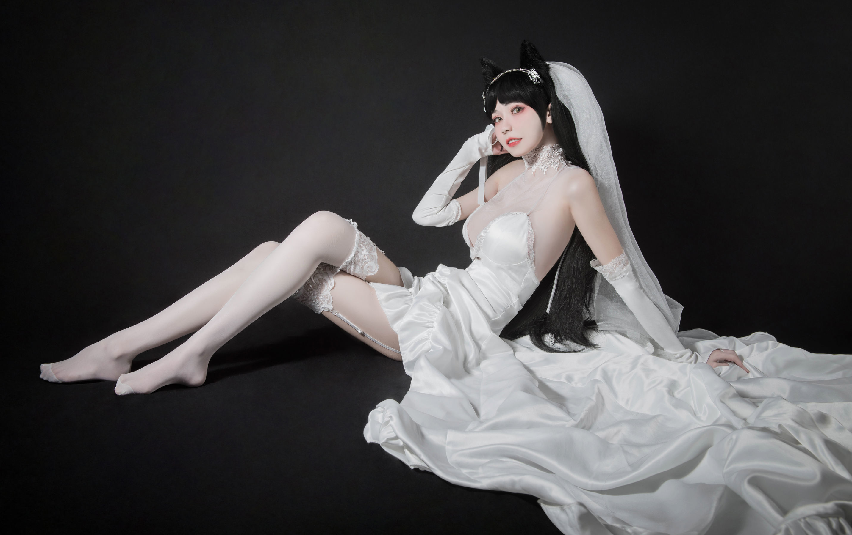 [萝莉COS] 小妖精你的负卿 – 爱宕花嫁 [9P]