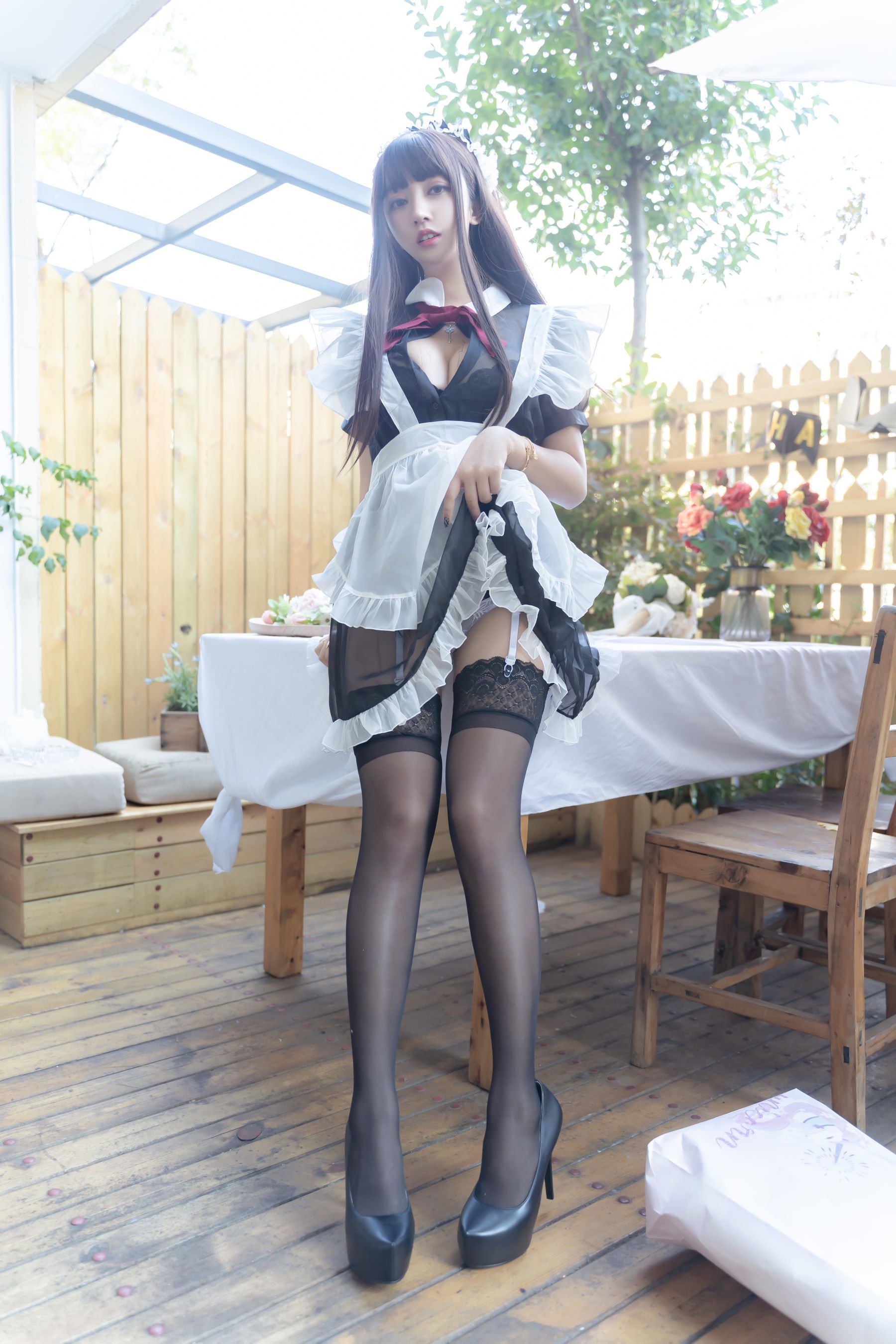 斗鱼米线线sama写真 透明女仆 [49P]