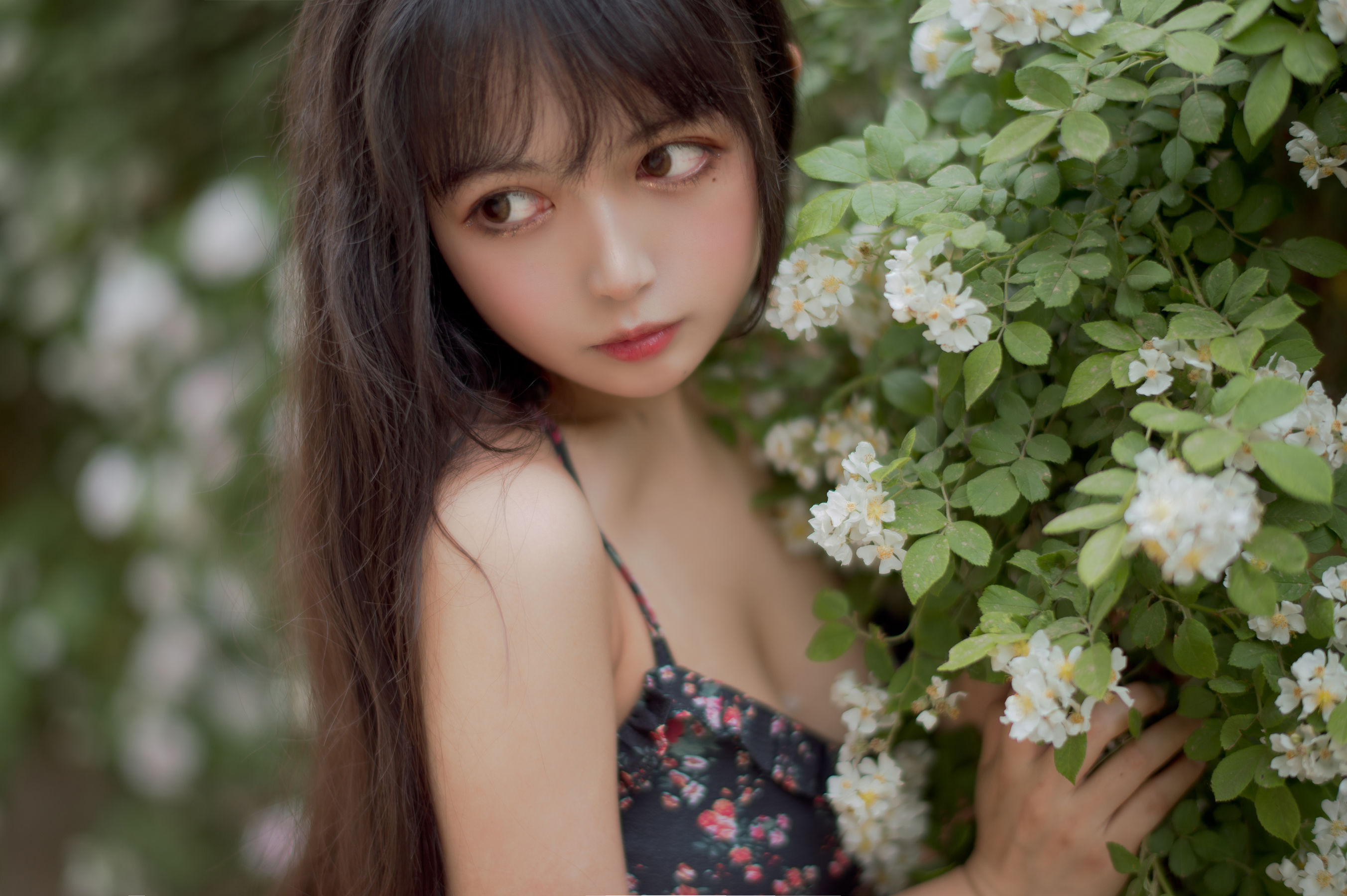 大眼萌妹黑猫猫OvO – 蔷薇1 [22P]