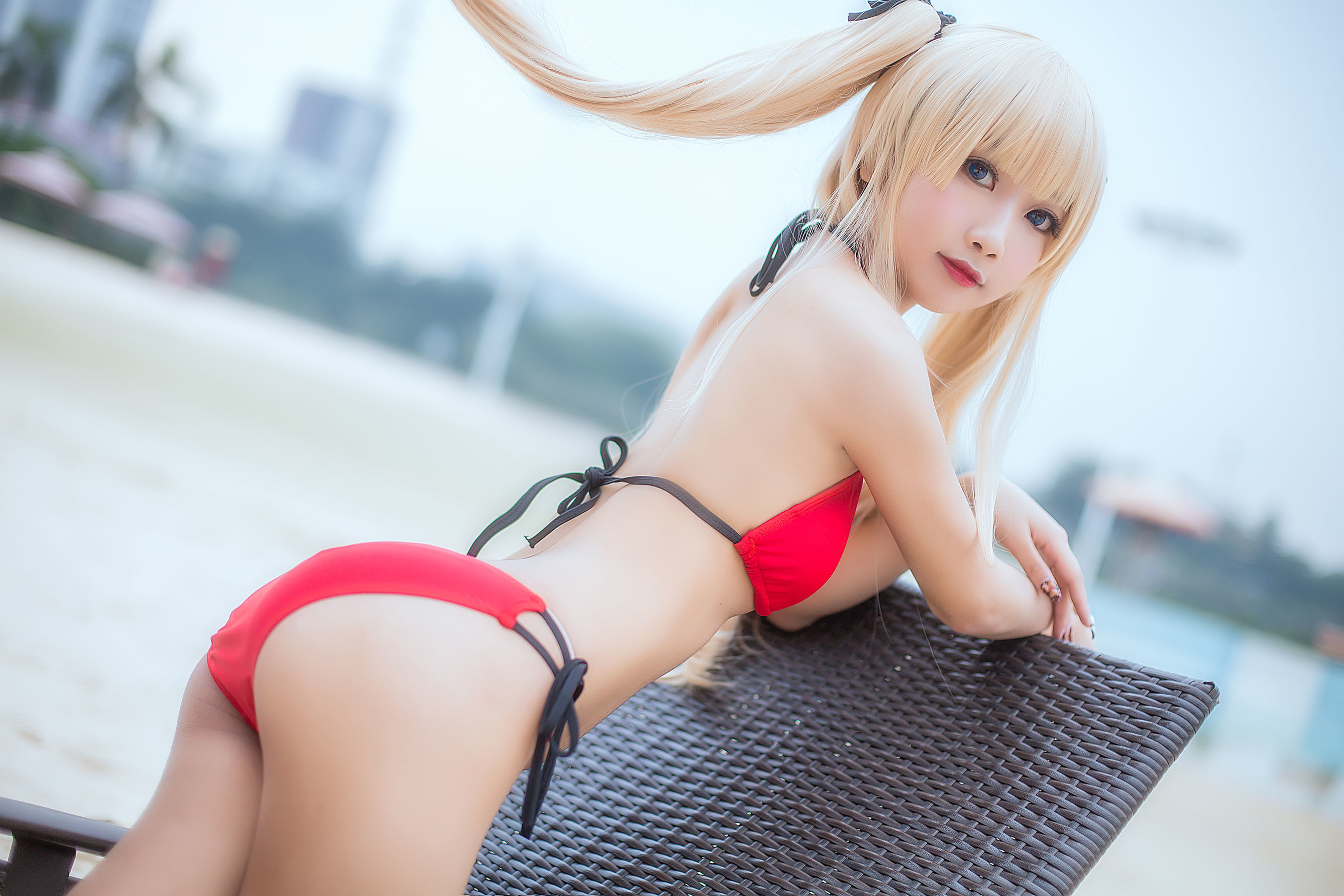 [萝莉COS] 鬼畜瑶 – 泳装魔女 [15P]