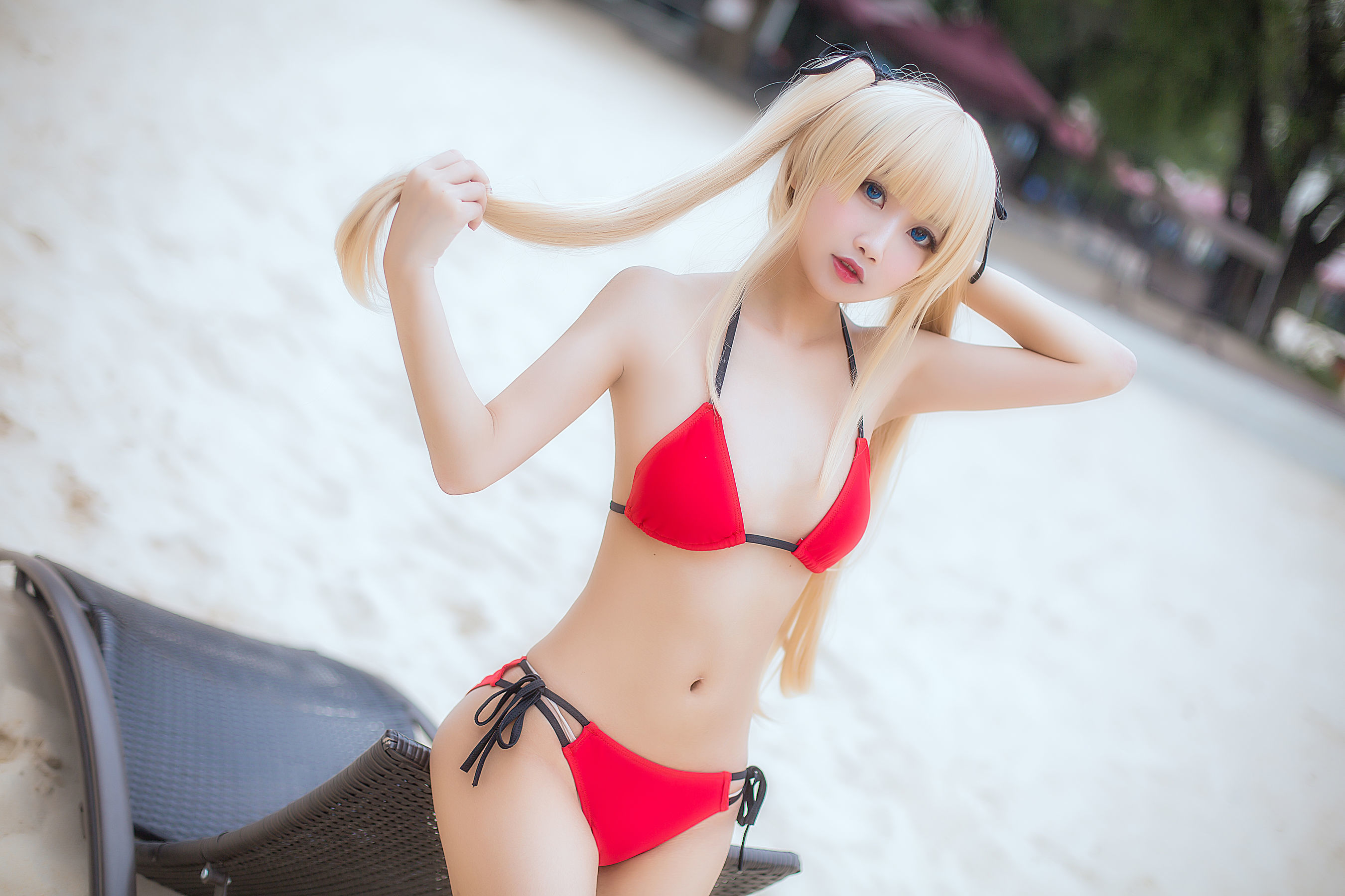 [萝莉COS] 鬼畜瑶 – 泳装魔女 [15P]