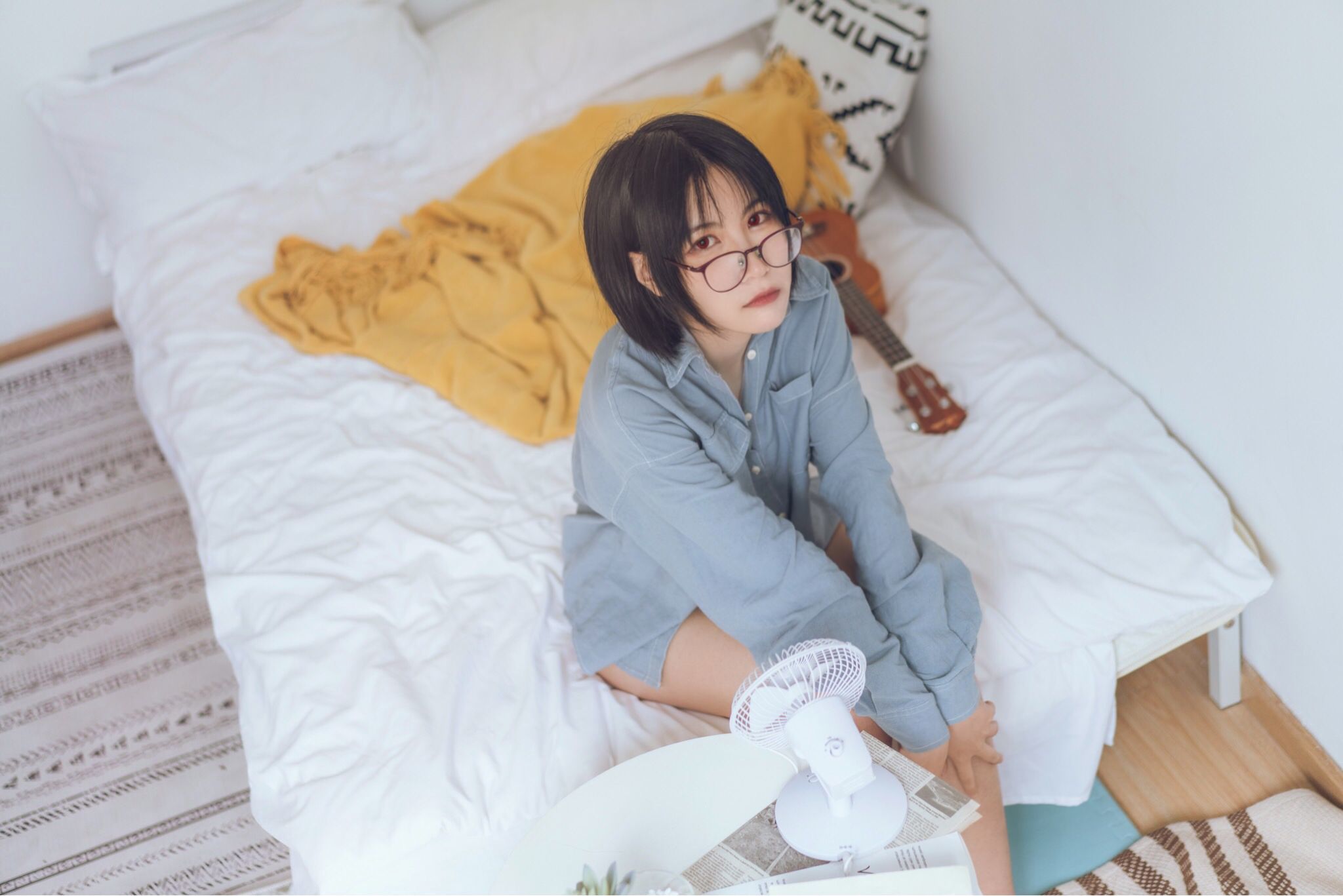 COSER美女逐月su 蓝色衬衫 [22P] 插图10