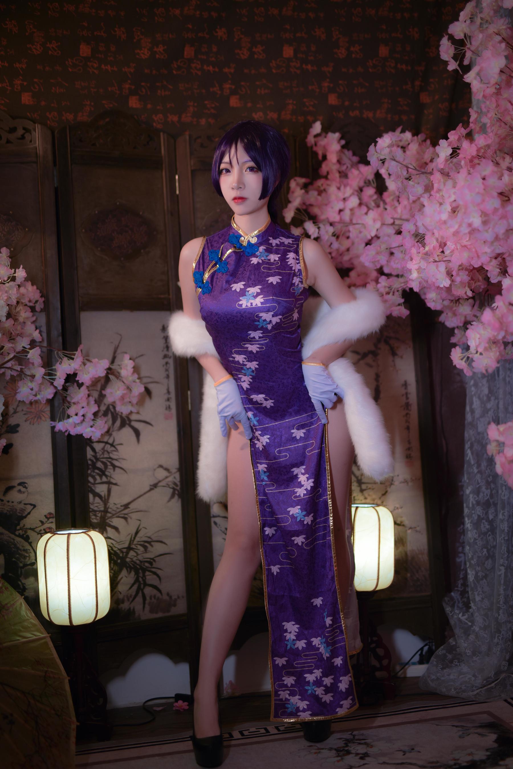 人气Coser二佐Nisa Fate奶光旗袍 [20P]