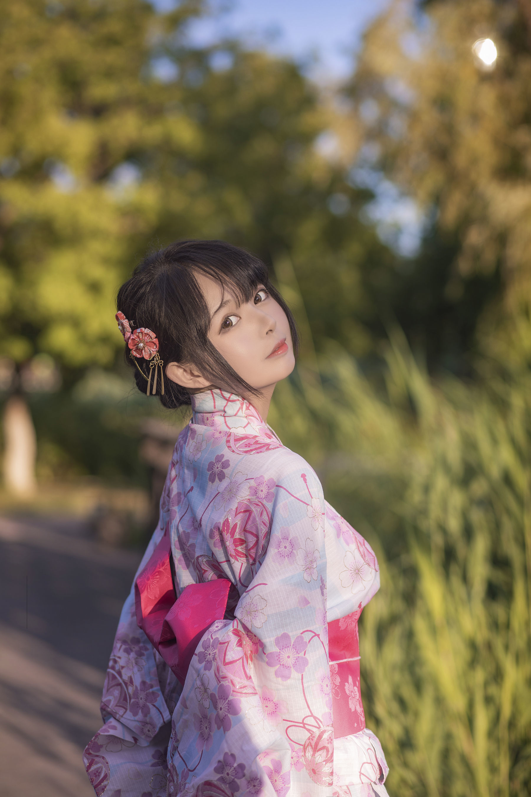 大眼萌妹黑猫猫OvO 和服超进化 [14P]