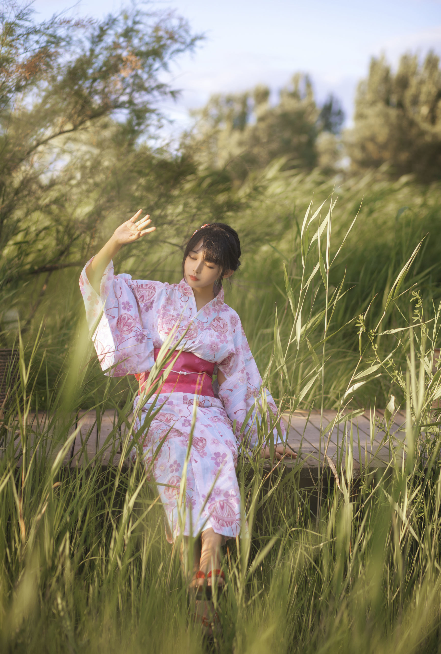 大眼萌妹黑猫猫OvO 和服超进化 [14P]