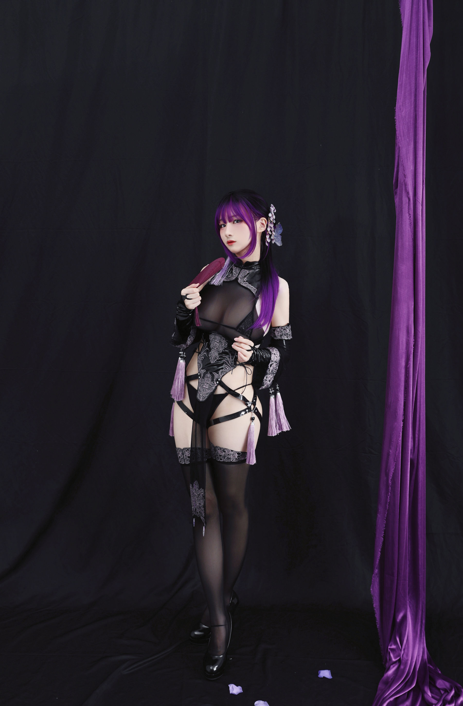 幼愛youmeko – 紫流苏旗袍 [35P]