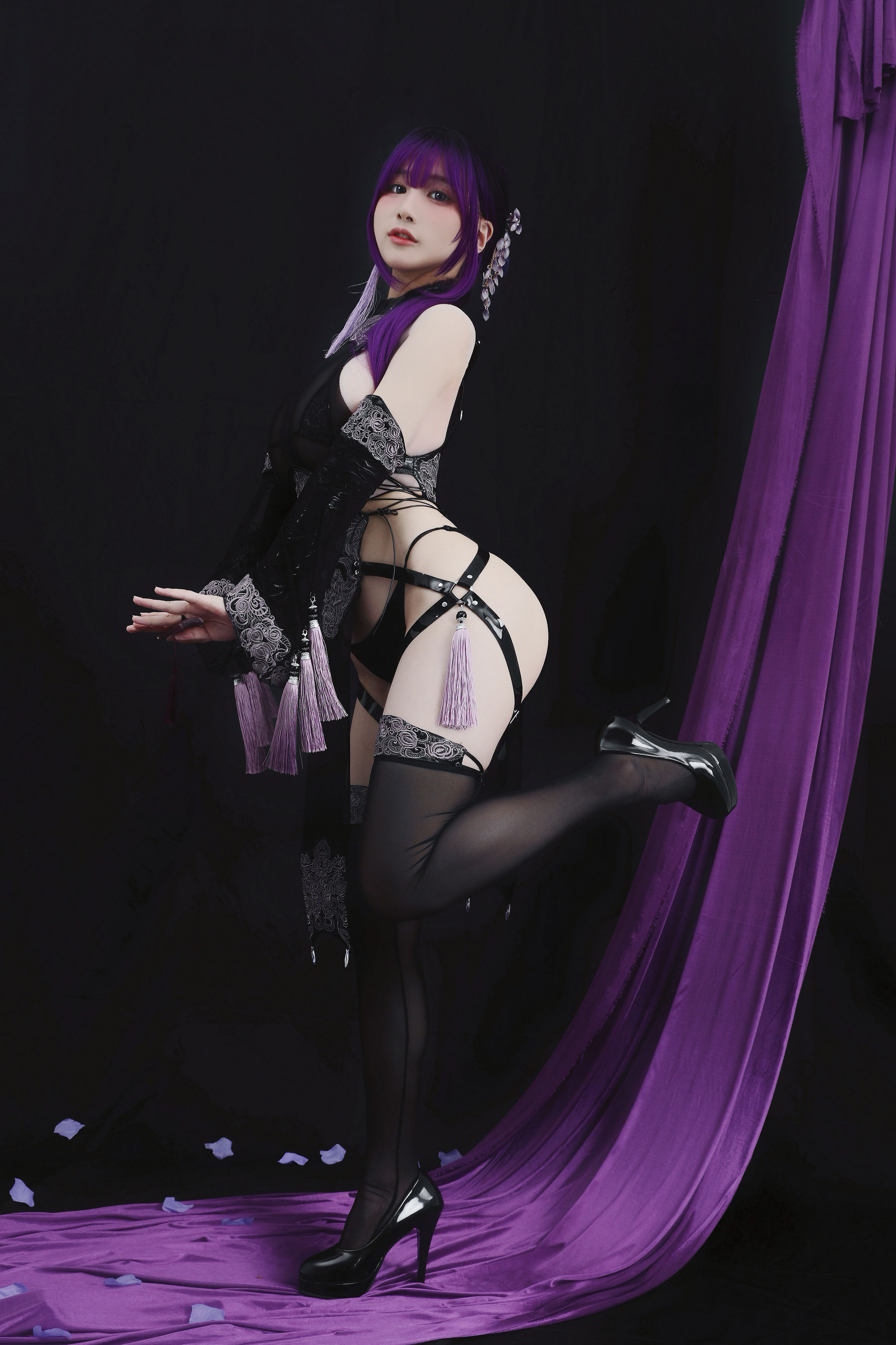 幼愛youmeko – 紫流苏旗袍 [35P]