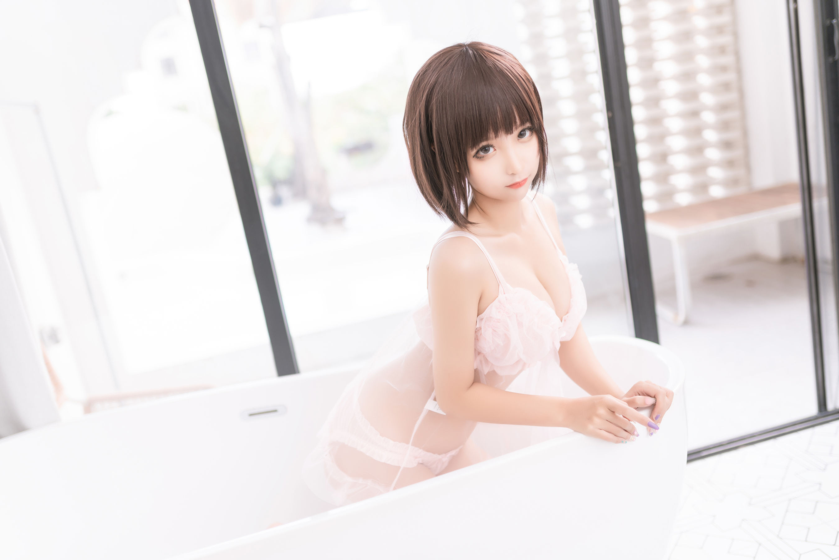 动漫博主蠢沫沫 – 粉纱 [40P]