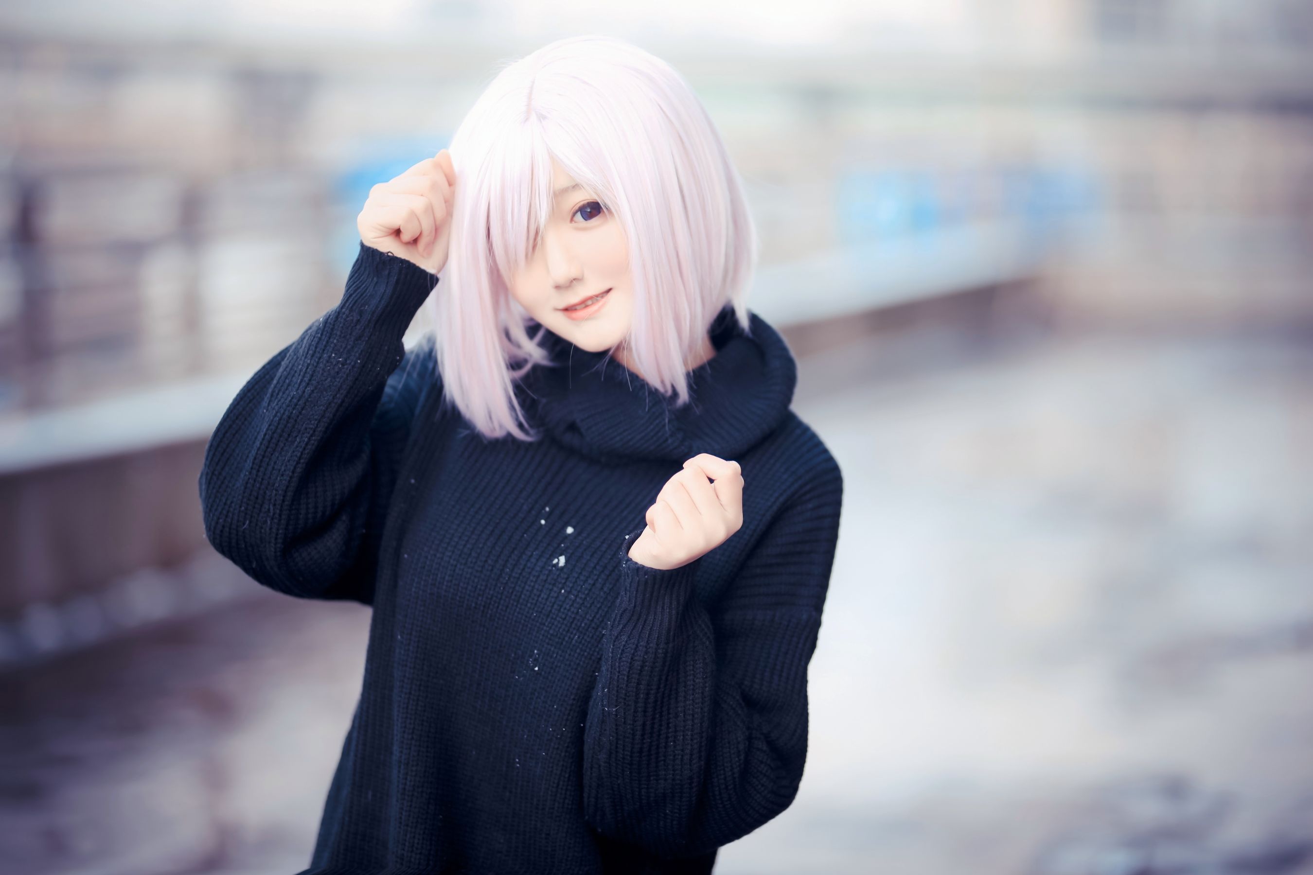 动漫博主弦音sic – 玛修 C93同人毛衣 [9P]