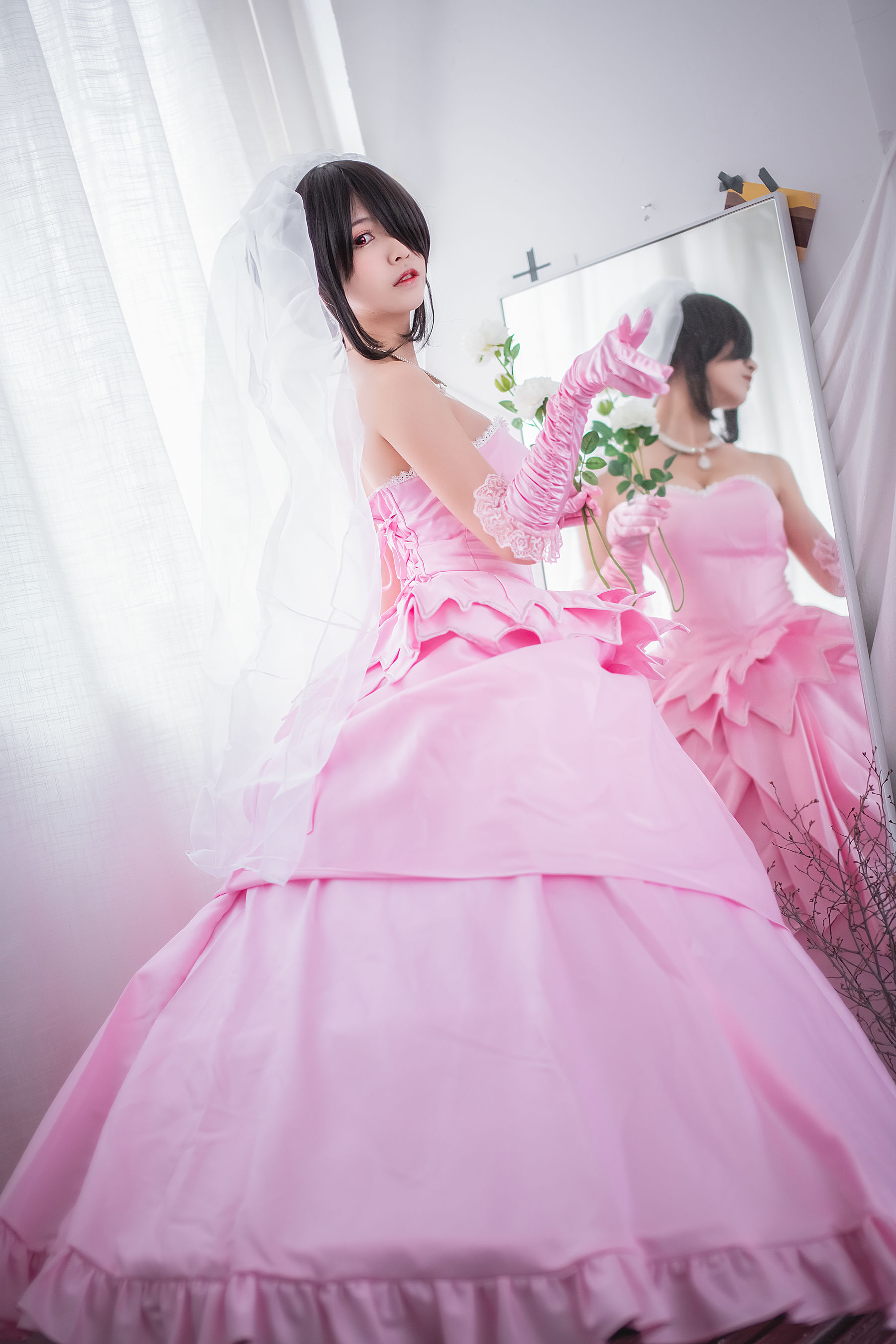 超人气Coser鳗鱼霏儿 狂三系列 婚纱 [14P]