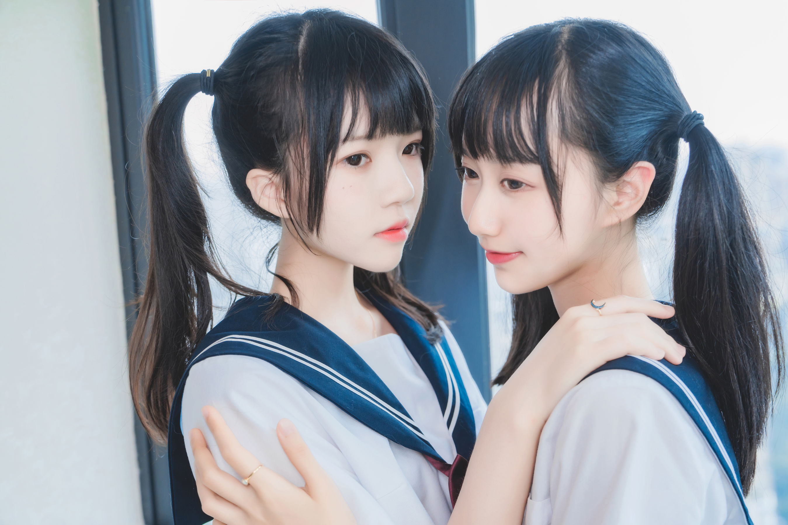 萌系小姐姐木绵绵OwO&#038;桜桃喵 她(制服×制服) [38P]